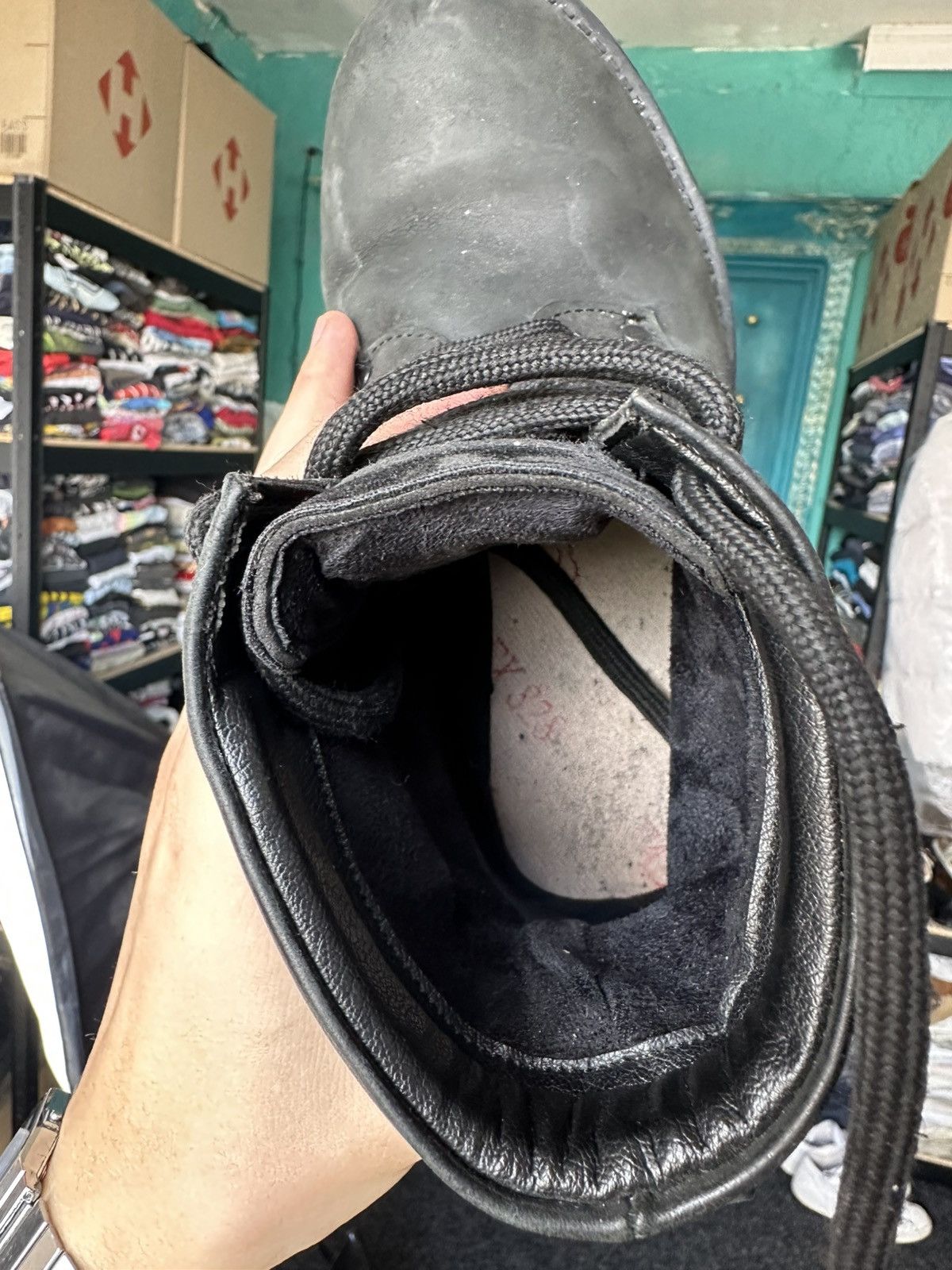 Harley Davidson 🚨RARE HARLEY DAVIDSON BLACK BOOTS METAL WITH LOGO IF6WAS9 Size US 6 / IT 36 - 8 Thumbnail