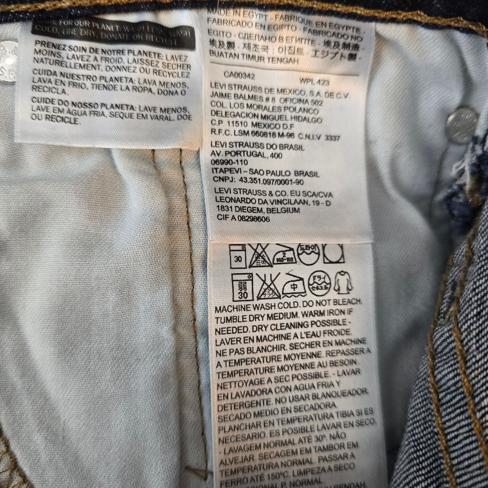 Levi's Men's Levi's 501 Dark Wash Blue Denim Jeans Size W32 L32 Size US 32 / EU 48 - 3 Thumbnail