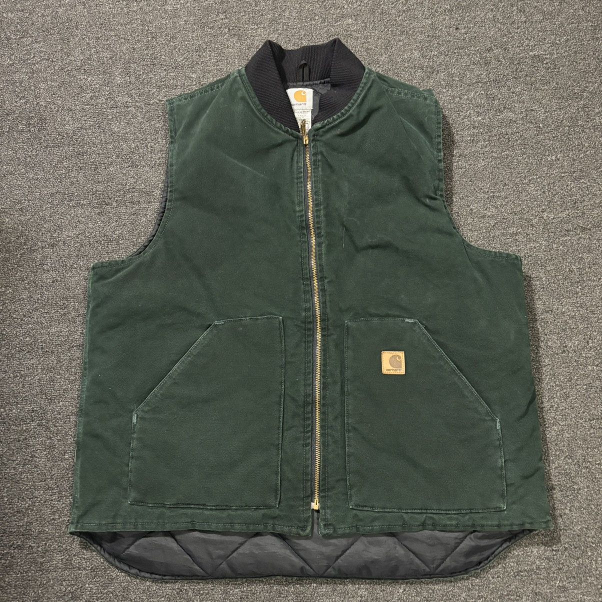 Carhartt Vintage Carhartt Vest Spruce Green Quilted XL V02 SPC 90s Size US XL / EU 56 / 4 - 2 Thumbnail