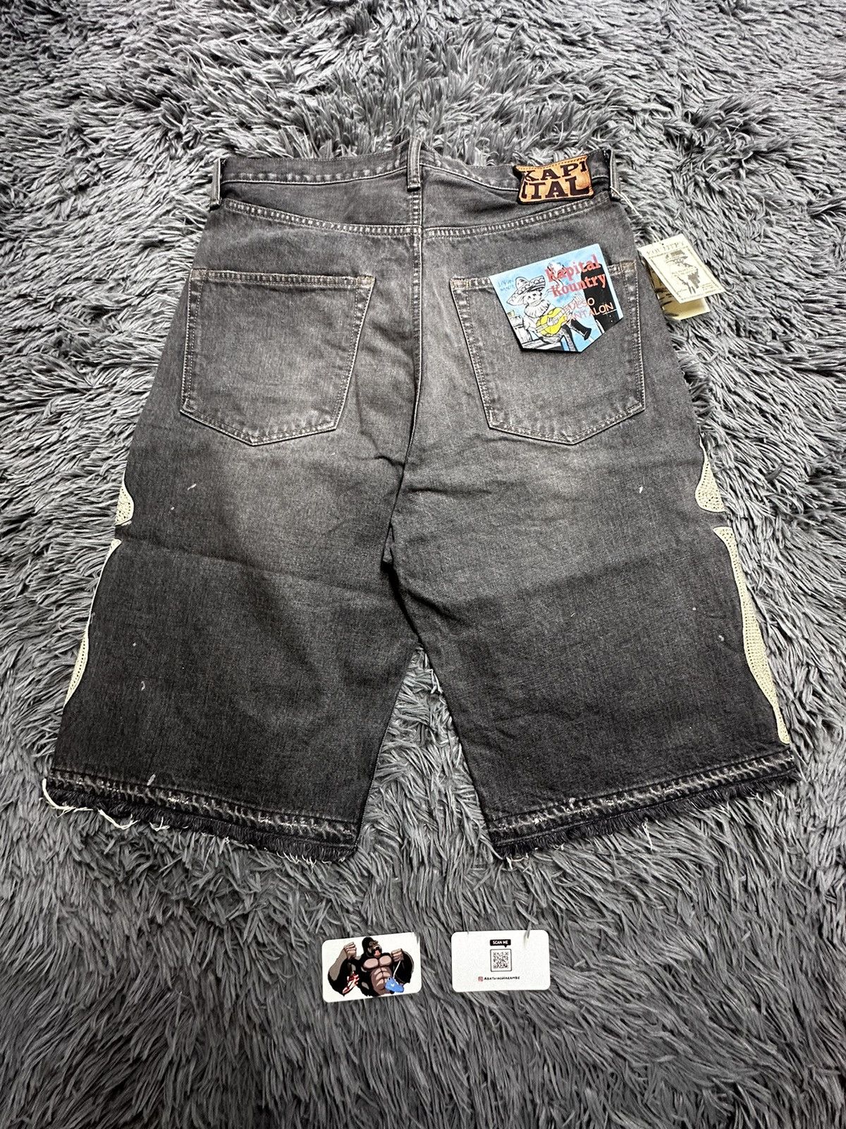 Kapital Kapital Bone Denim 5P Shorts Black Size US 32 / EU 48 - 3 Thumbnail
