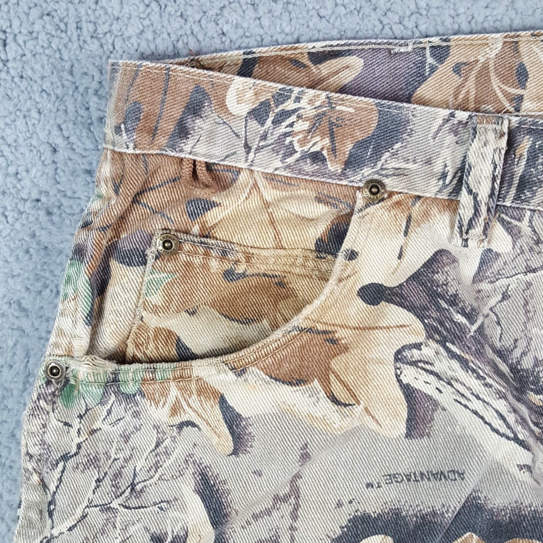 Wrangler VINTAGE Wrangler Pants Men 38x31 Camouflage Camo 90s Grunge Y2K Outdoor Hunting Casual Size US 38 / EU 54 - 3 Thumbnail