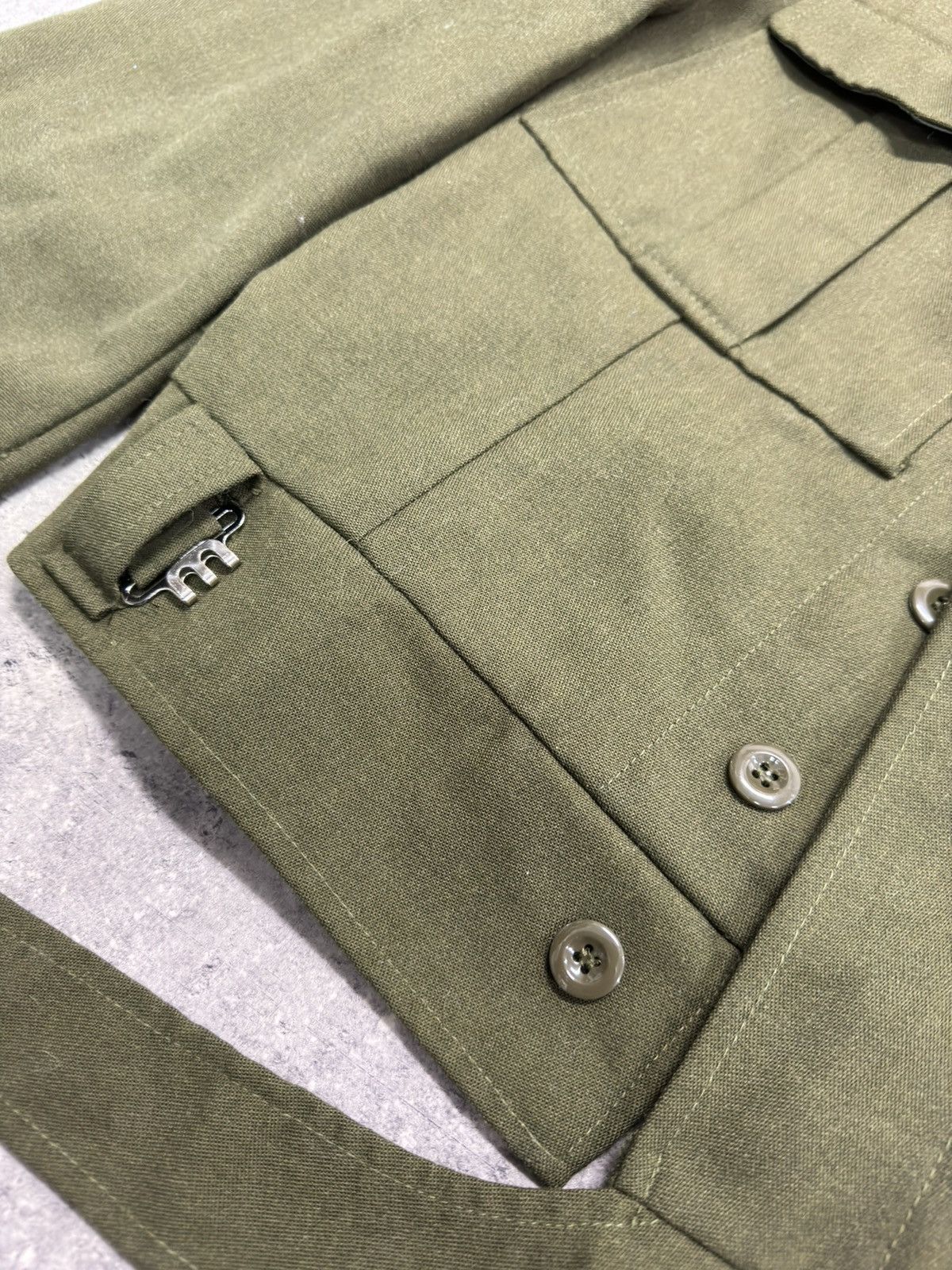 Vintage × Yohji Yamamoto ᶠᵃⁿᶜʸᵍᵘʸ 80s Cropped Swedish Army Jacket Boxy Vintage Y2K Size US M / EU 48-50 / 2 - 5 Thumbnail