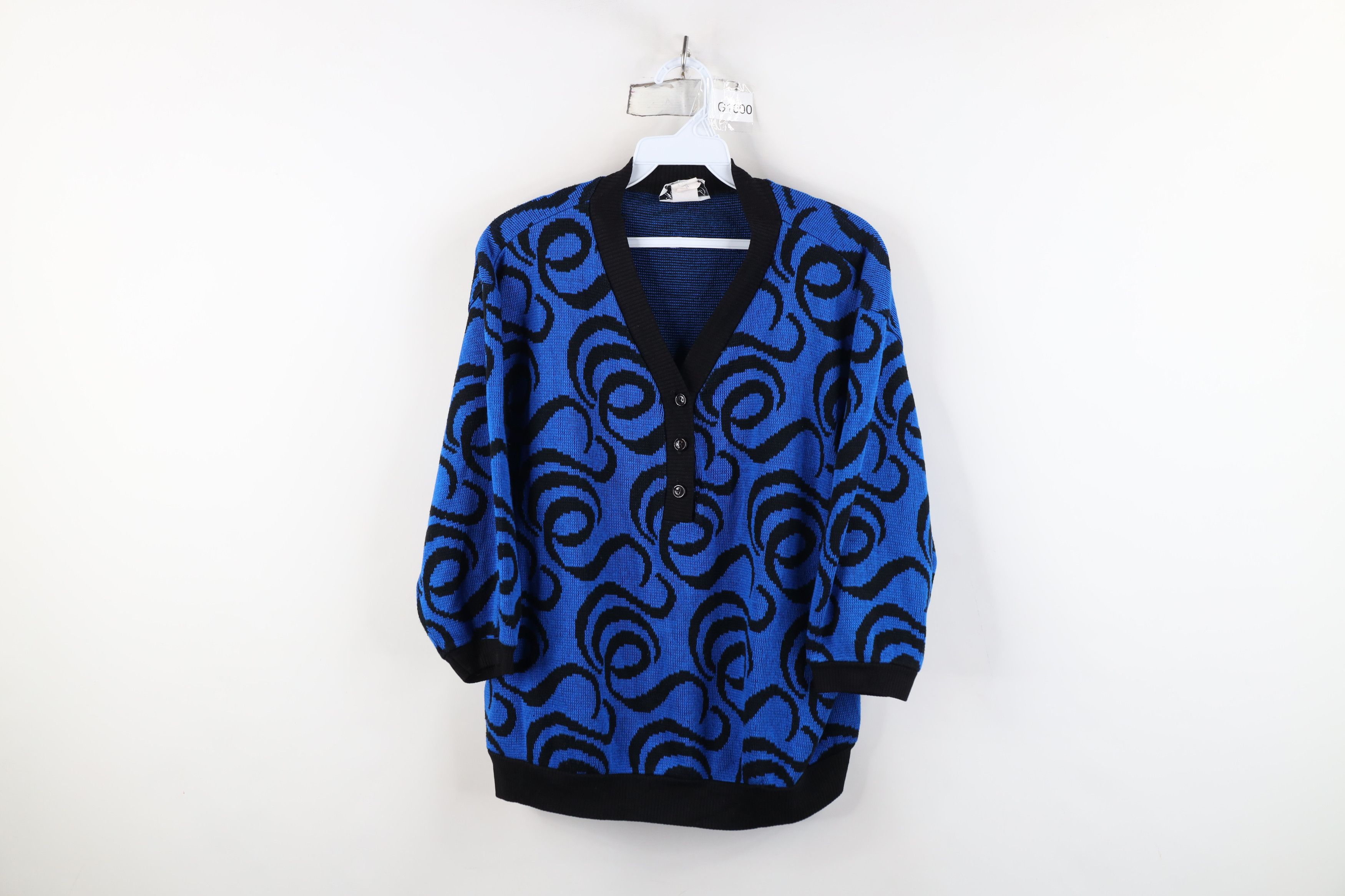 Vintage Vintage 80s 90s Streetwear 3/4 Sleeve Henley Sweater USA Size L / US 10 / IT 46 - 1 Thumbnail
