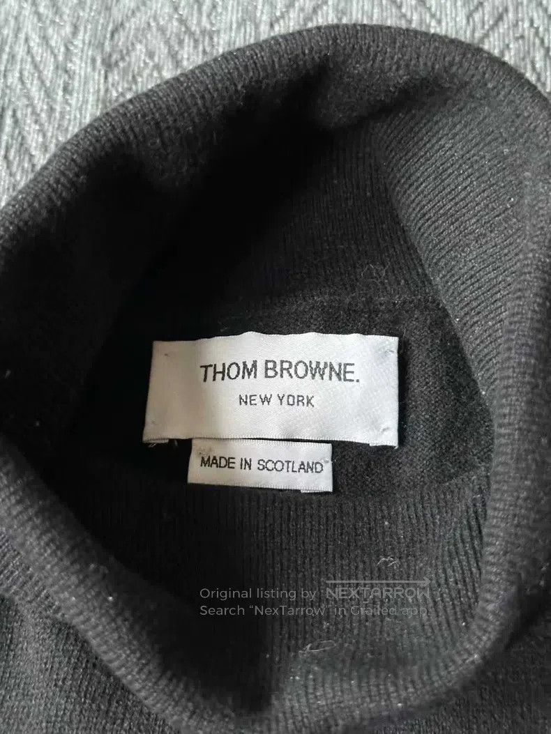 Thom Browne Thom Browne Black Limited Edition High-Neck Cashmere Sweat Size US M / EU 48-50 / 2 - 4 Thumbnail