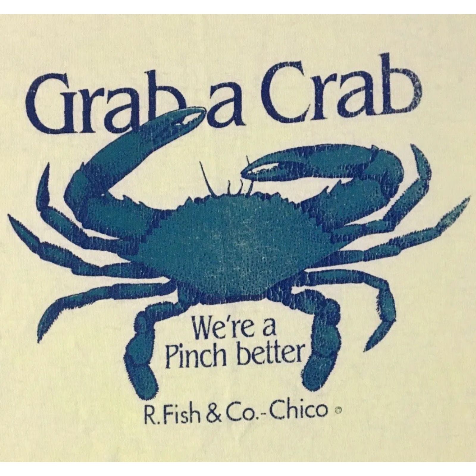 CO Vtg 90s Grab A Crab R. Fish & Co Faded Shirt M Funny Chico Beach Surf Grunge 80s Size US M / EU 48-50 / 2 - 2 Thumbnail