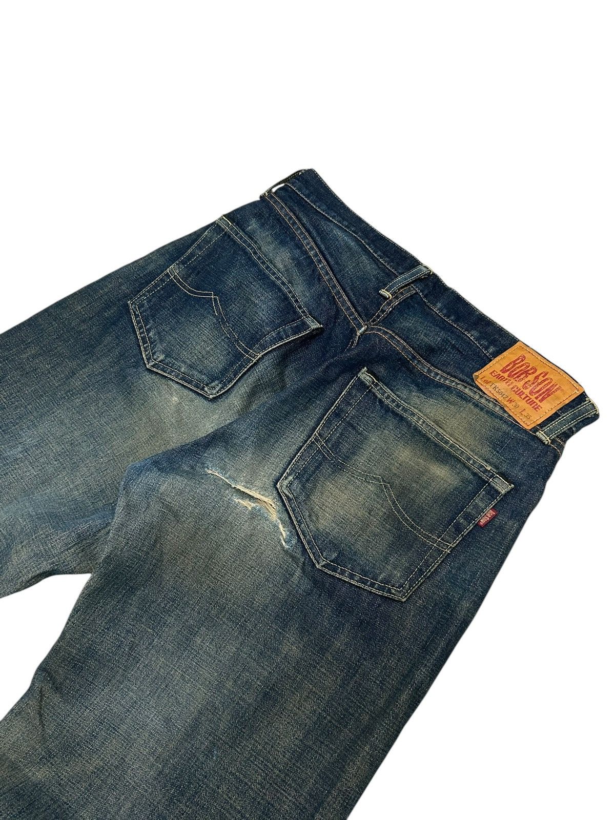 20471120 × Japanese Brand Vintage Bobson Selvedge Redline Japan Denim Indigo Washed Size US 31 - 11 Thumbnail