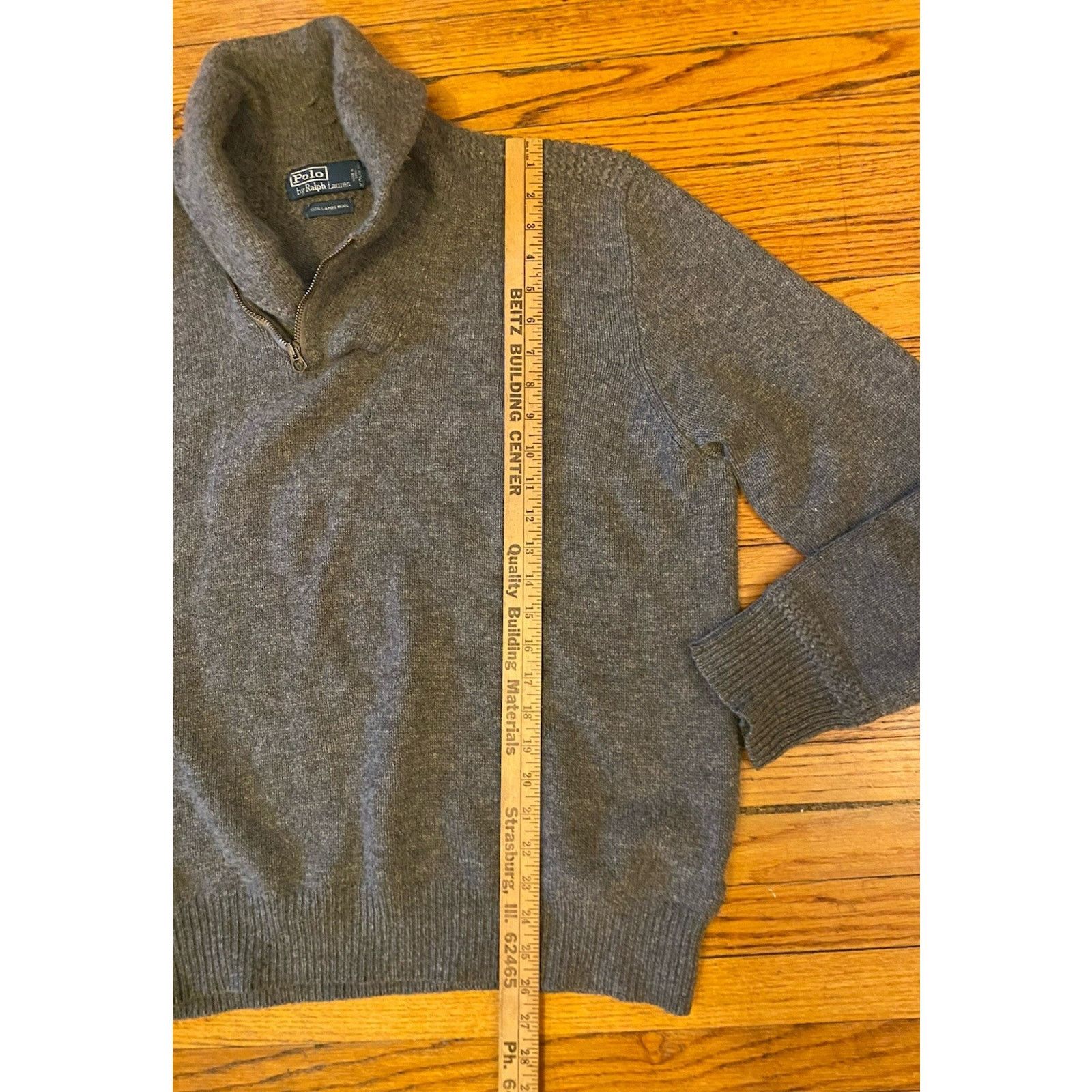 Ralph Lauren Polo Ralph Lauren gray quarter-zip sweater wool Men’s XXL Size US XXL / EU 58 / 5 - 8 Thumbnail