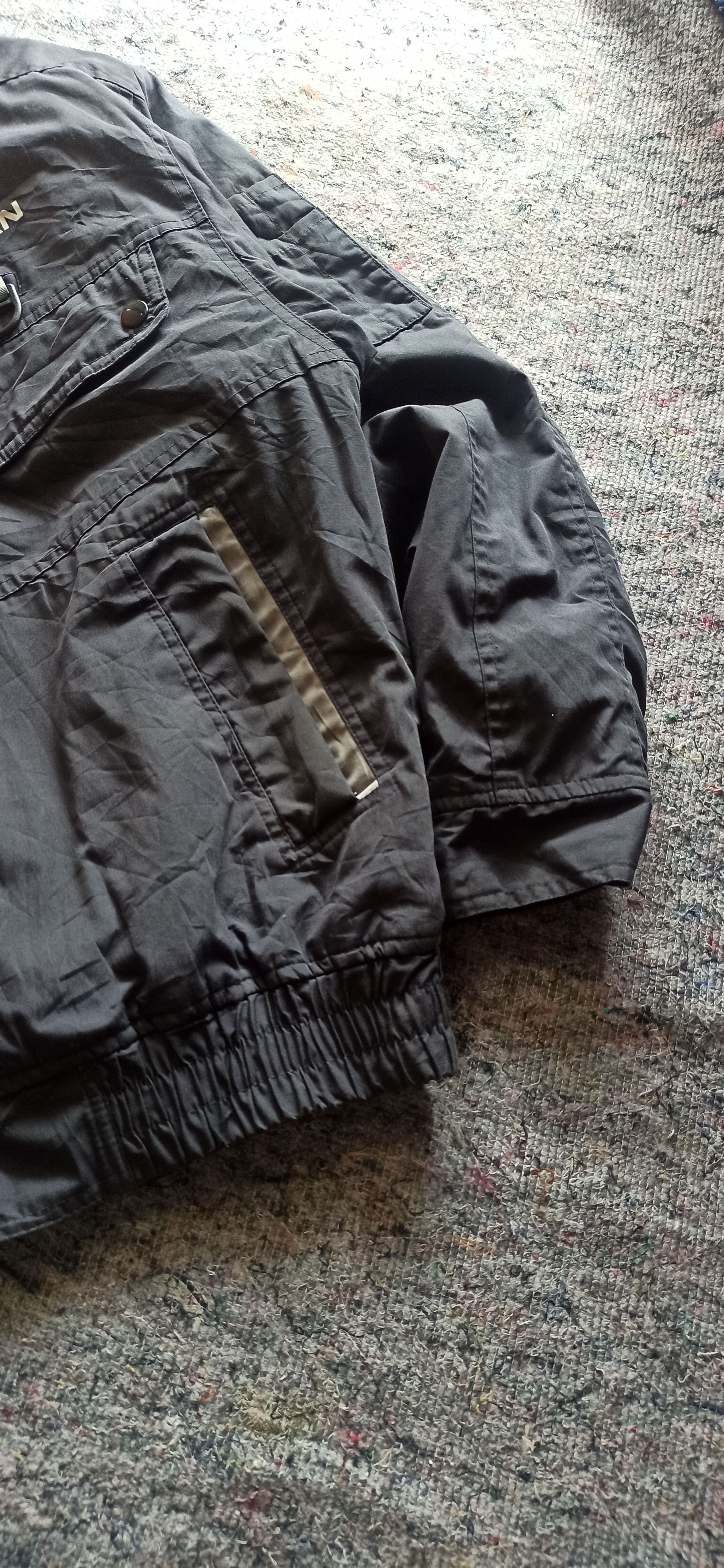 Vintage Nissan Racing Jacket Hood Black Grey