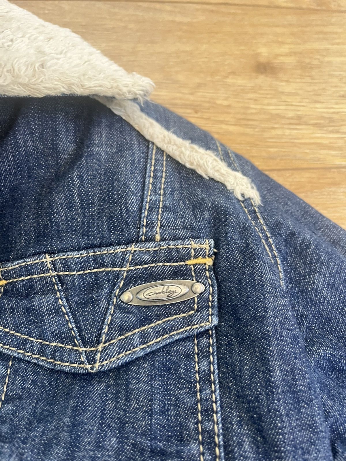Vintage Oakley Sherpa-Lined Denim Jacket 00s 90s