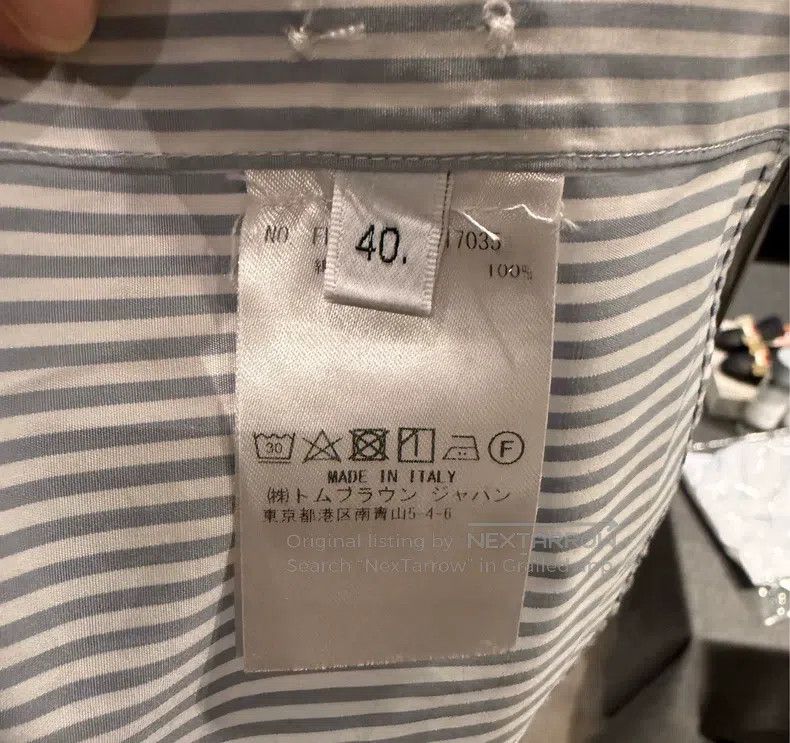 Thom Browne Thom Browne Pale Blue Striped Shirt - Poplin Material, Lig Size S / US 4 / IT 40 - 8 Thumbnail
