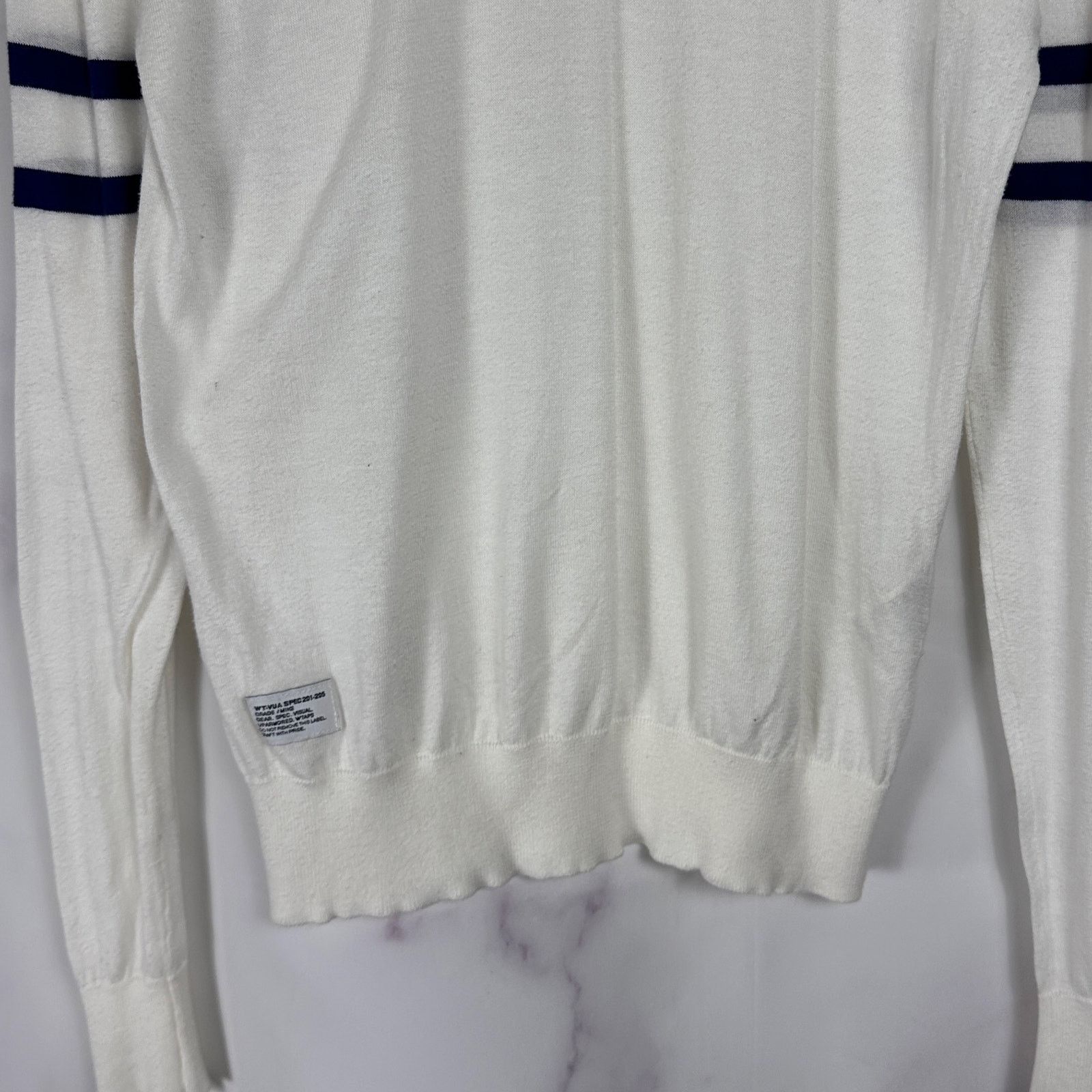 Wtaps White Sleeve Stripe Sweater Size US M / EU 48-50 / 2 - 3 Thumbnail