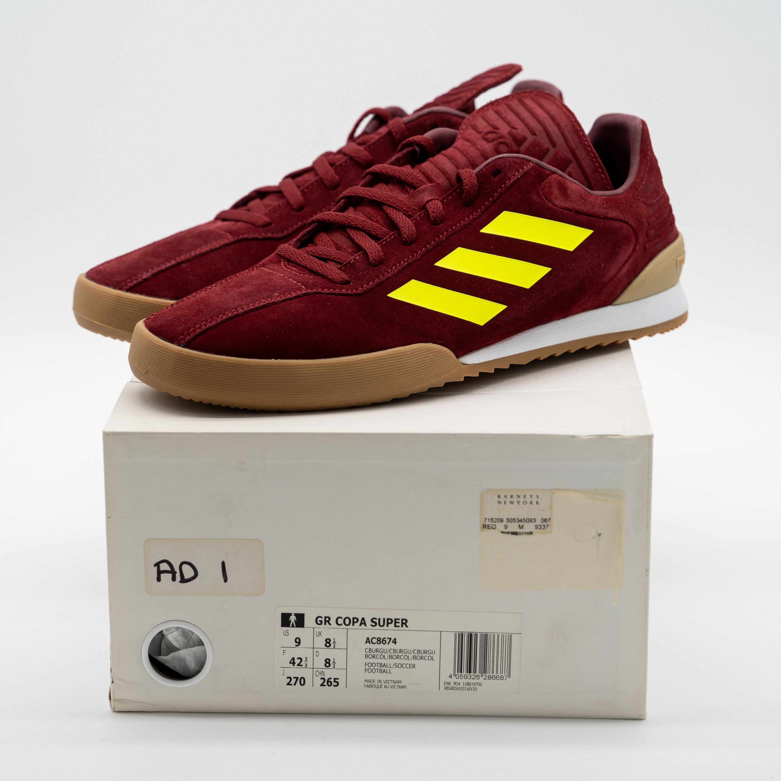 Adidas 9 - adidas Gosha Rubchinskiy Copa Burgundy AC8674 Size US 9 / EU 42 - 11 Thumbnail
