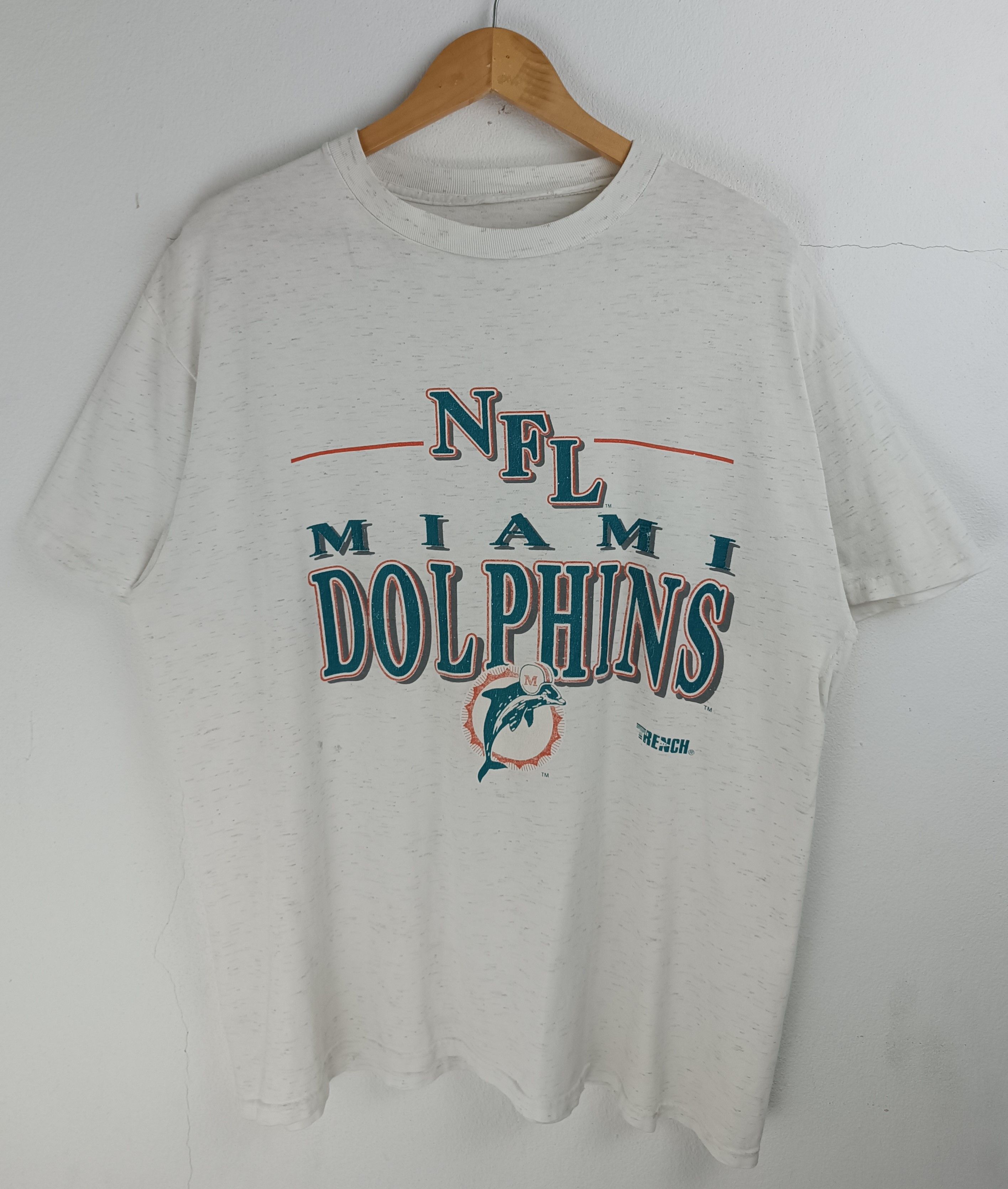 NFL VINTAGE 90'S MIAMI DOLPHINS NFL CLASSIC LOGO TEE VERY RARE Size US XL / EU 56 / 4 - 3 Thumbnail