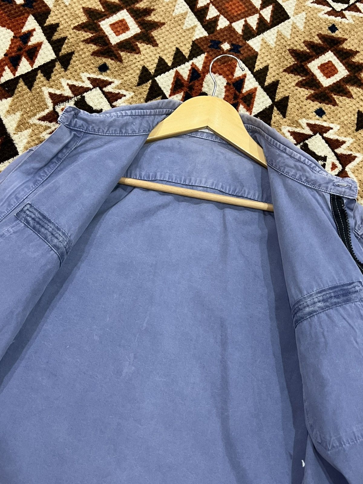Stone Island Stone Island Garment Dye Blue Twin Pocket Overshirt Size US L / EU 52-54 / 3 - 13 Thumbnail