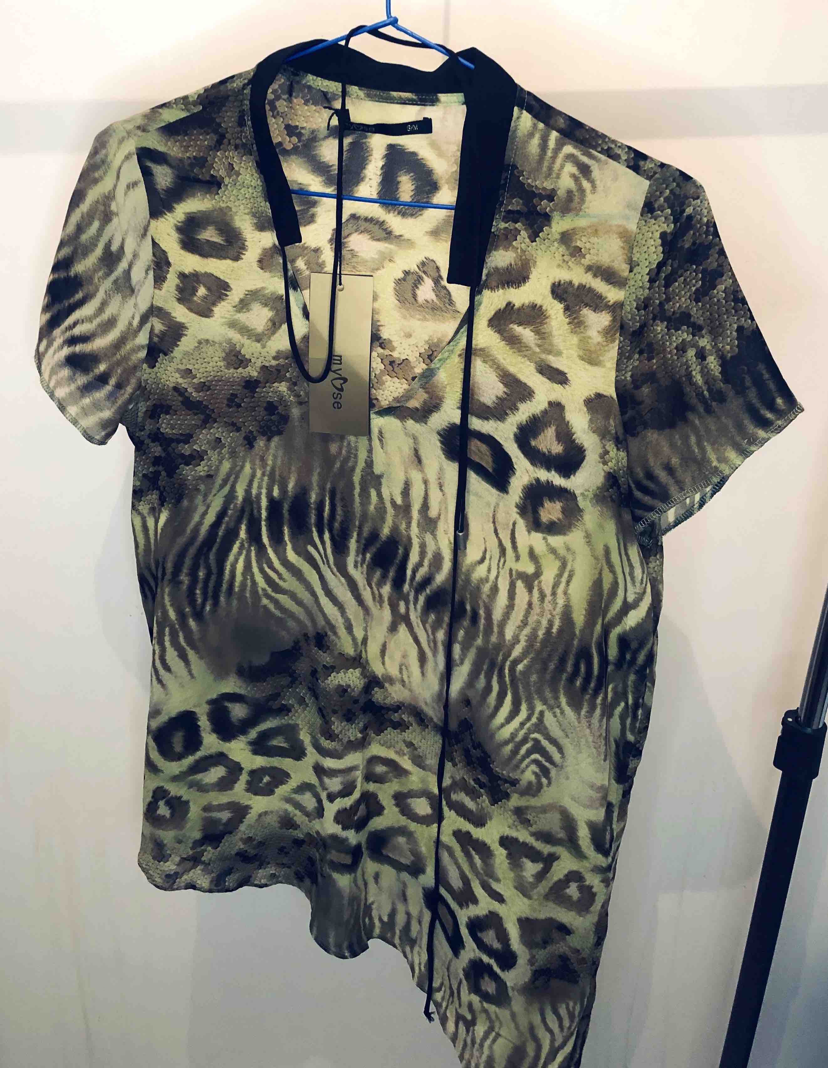 Vintage 2 TSHIRTS LIGHT GREEN PANTHER Size S / US 4 / IT 40 - 2 Thumbnail