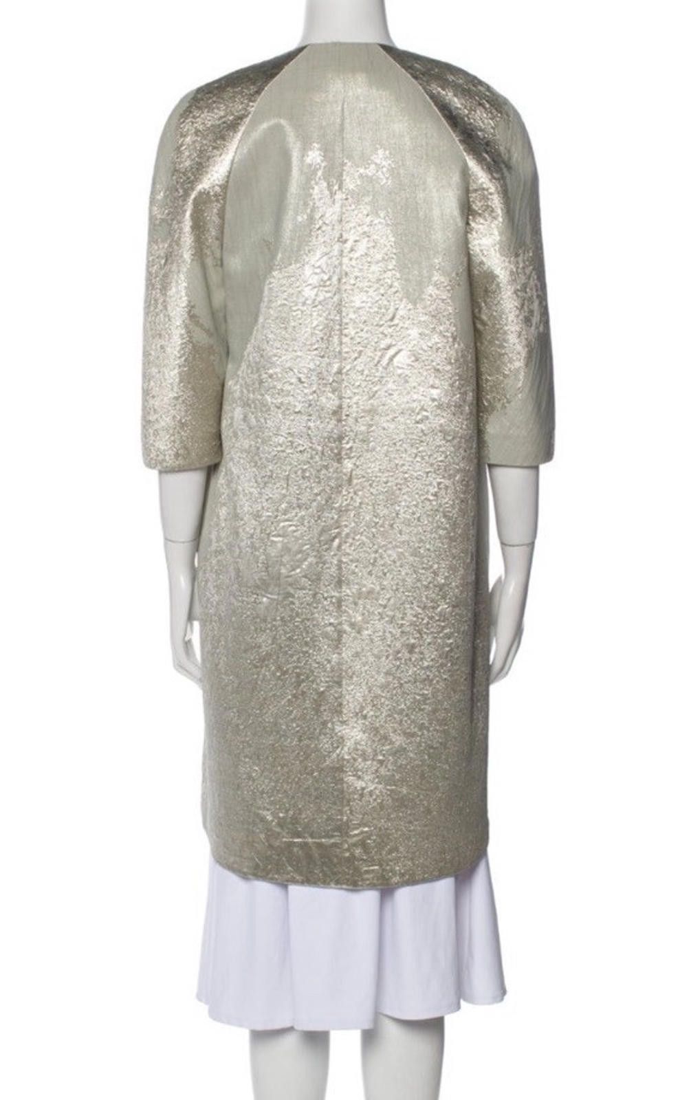 Other Arzu Kaprol Silver Golden Blazer Jacket Sz 40/S Size S / US 4 / IT 40 - 3 Thumbnail