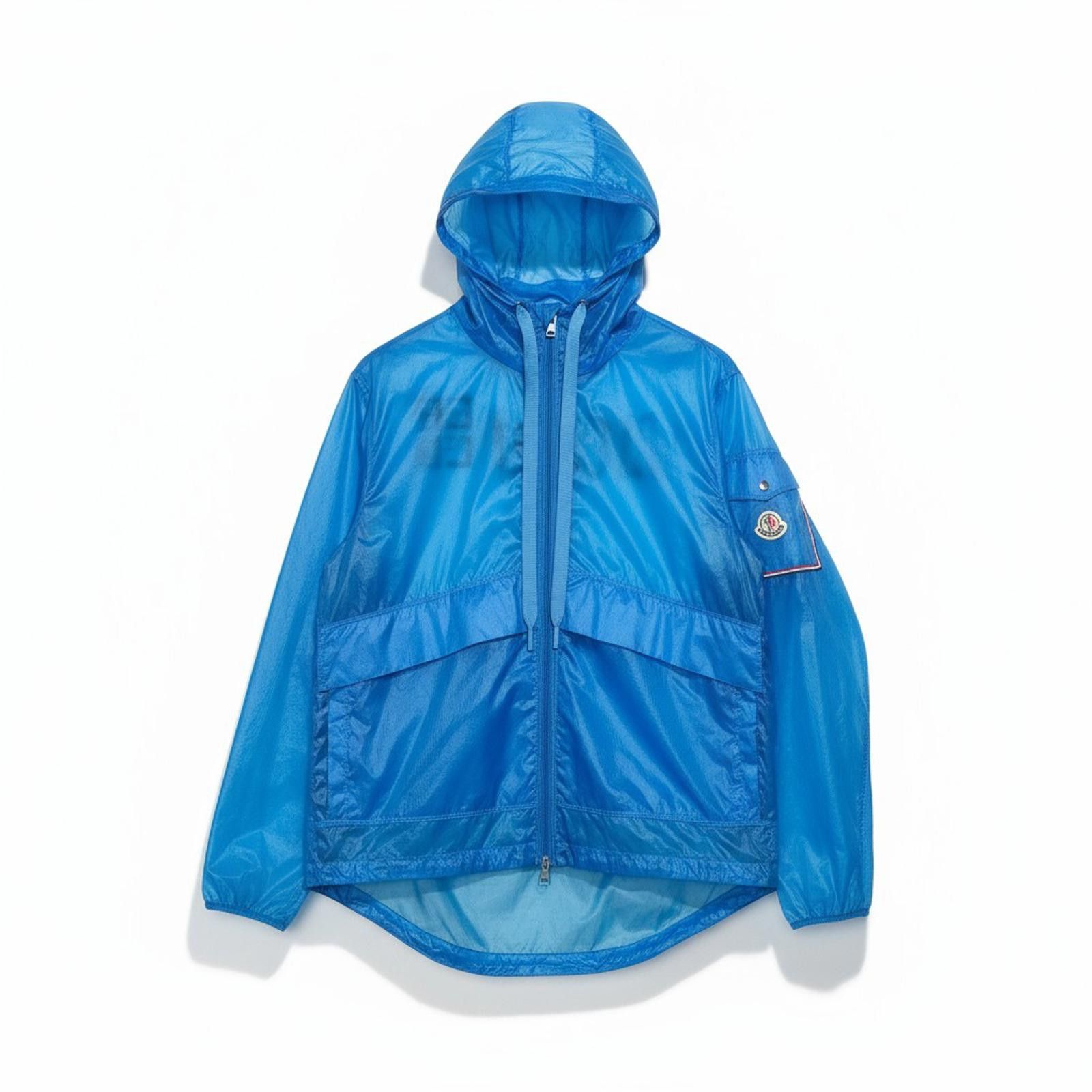 Moncler Moncler - Blue Lightweight Hooded Windbreaker Jacket Size US M / EU 48-50 / 2 - 1 Thumbnail