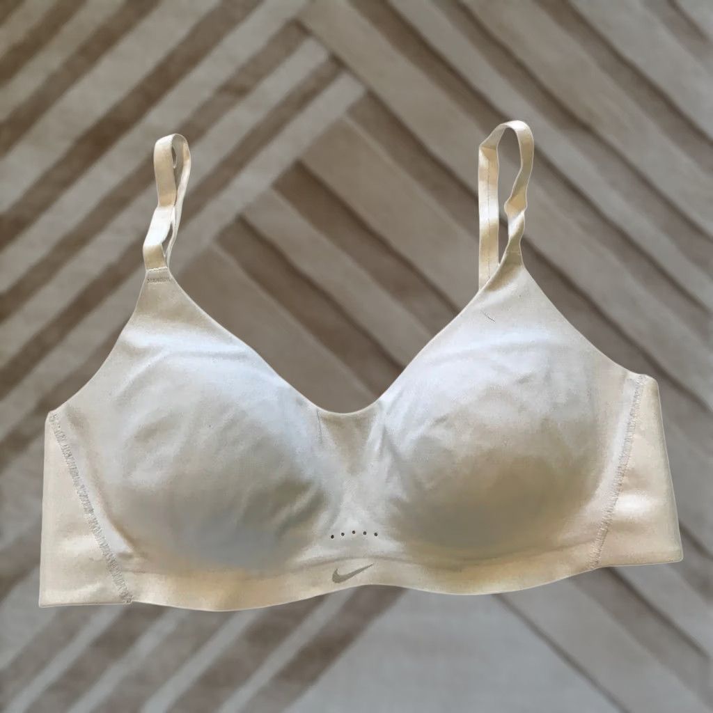 Nike Nike Dri-FIT Sports Bra Womens Medium White Adjustable Straps Light Support Size ONE SIZE - 1 Thumbnail
