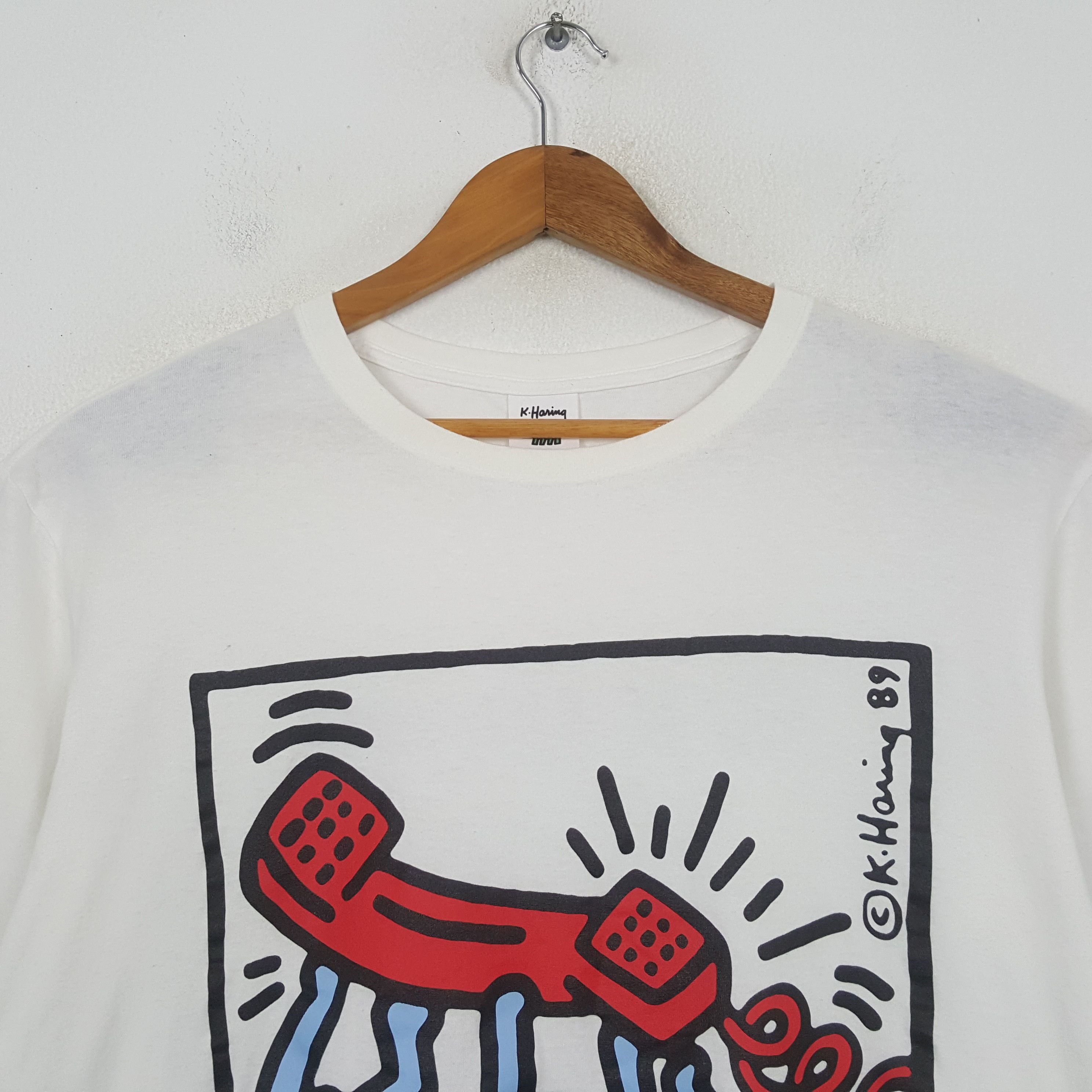 Keith Haring Vintage Keith Haring Pop Art Drowning T-shirt C294N78 Size US XL / EU 56 / 4 - 2 Thumbnail