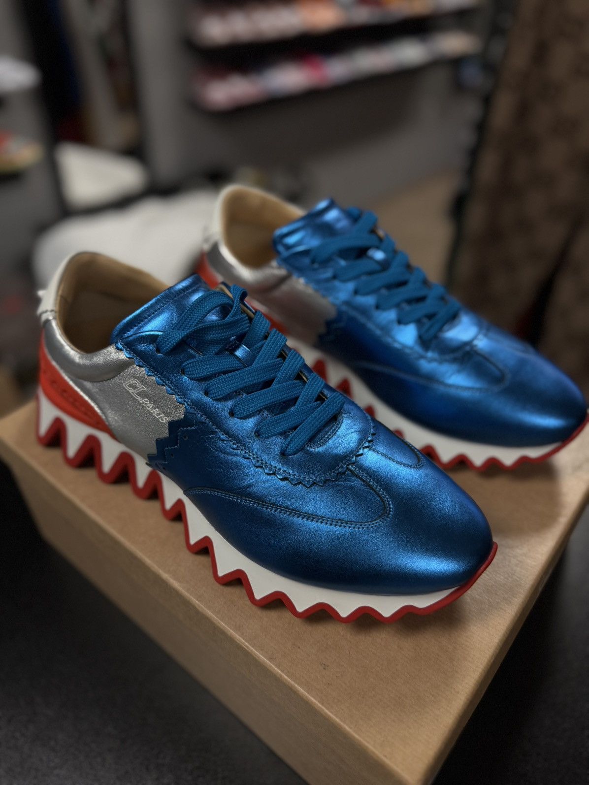 Christian Louboutin Christian Louboutin Loubishark Spike Sneakers 46EU/13US Size US 13 / EU 46 - 4 Thumbnail