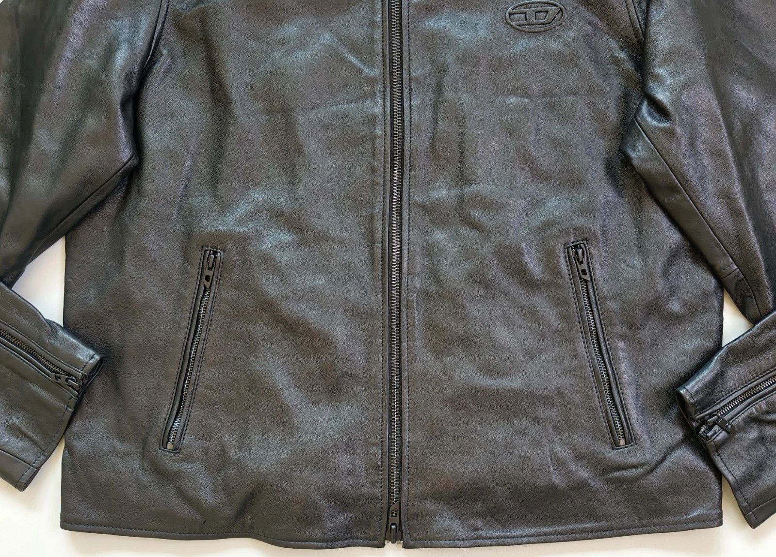 Diesel Diesel logo-embossed leather jacket FTP 5088 Size US XL / EU 56 / 4 - 5 Thumbnail