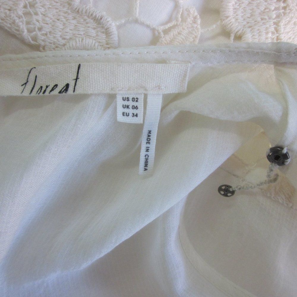 Anthropologie Floreat Anthropologie Size 2 Blouse Ivory Size XS / US 0-2 / IT 36-38 - 3 Thumbnail