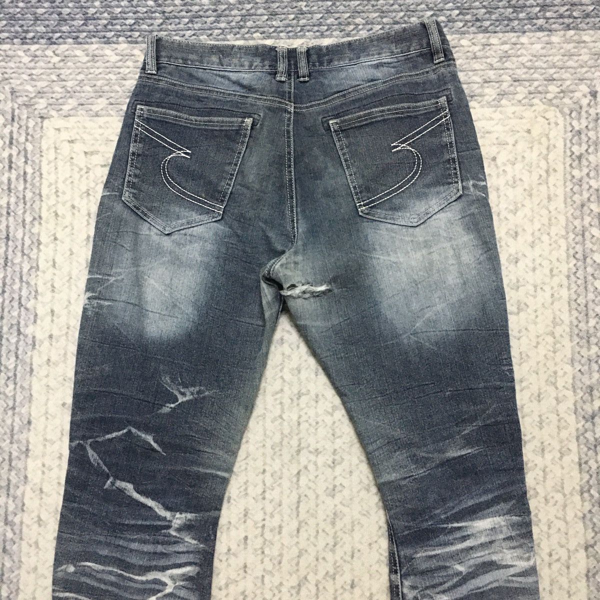 If Six Was Nine × Japanese Brand × semanticdesign Rare Semantic Design Distressed Denim Size US 30 / EU 46 - 7 Thumbnail