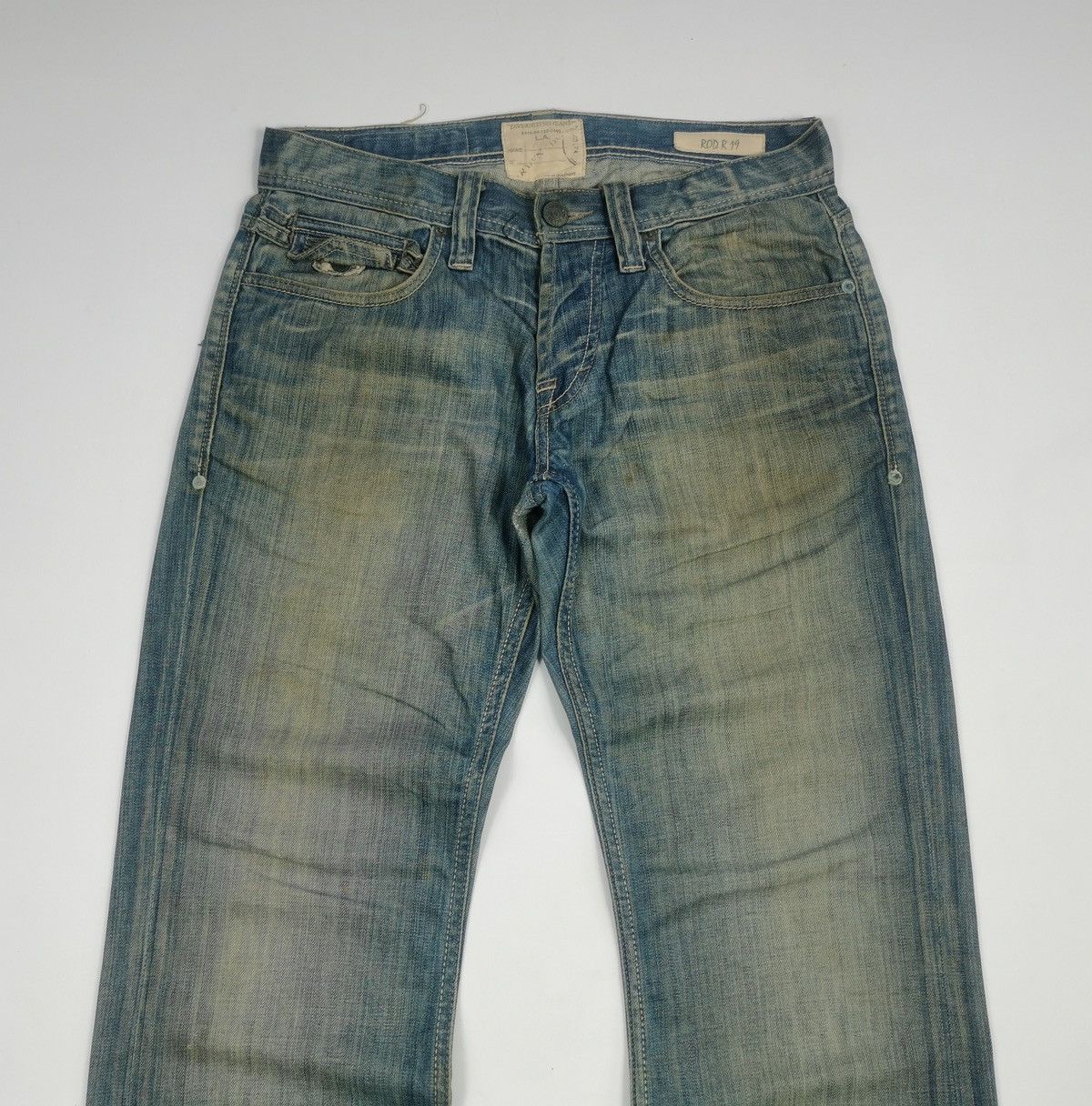 Vintage Bootcut Taverniti ROD R 19 Distressed Denim Jeans Size US 32 / EU 48 - 4 Thumbnail