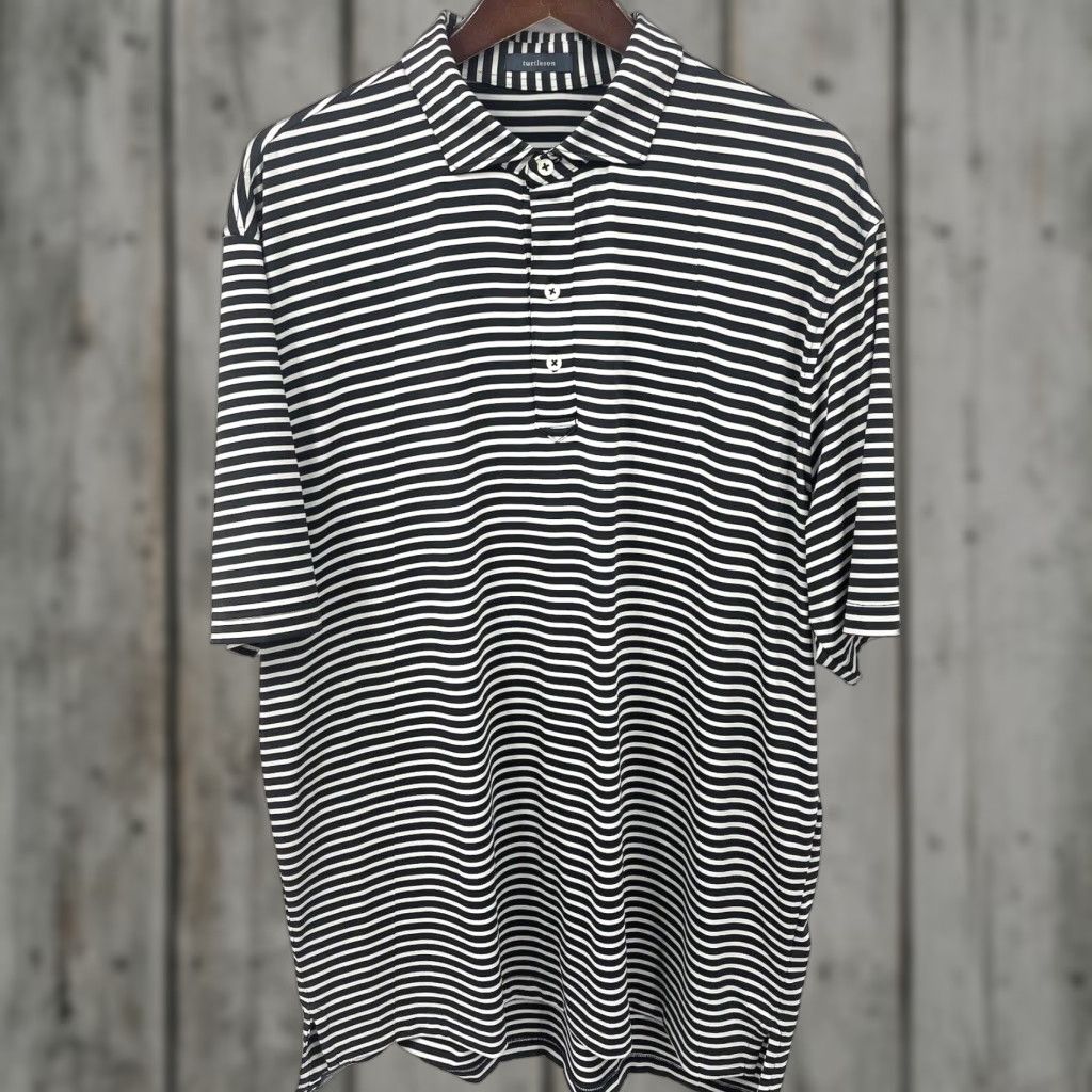 Vintage Turtleson Polo Shirt Mens XL Striped Short Sleeve Collared Golf Preppy Size US XL / EU 56 / 4 - 1 Thumbnail