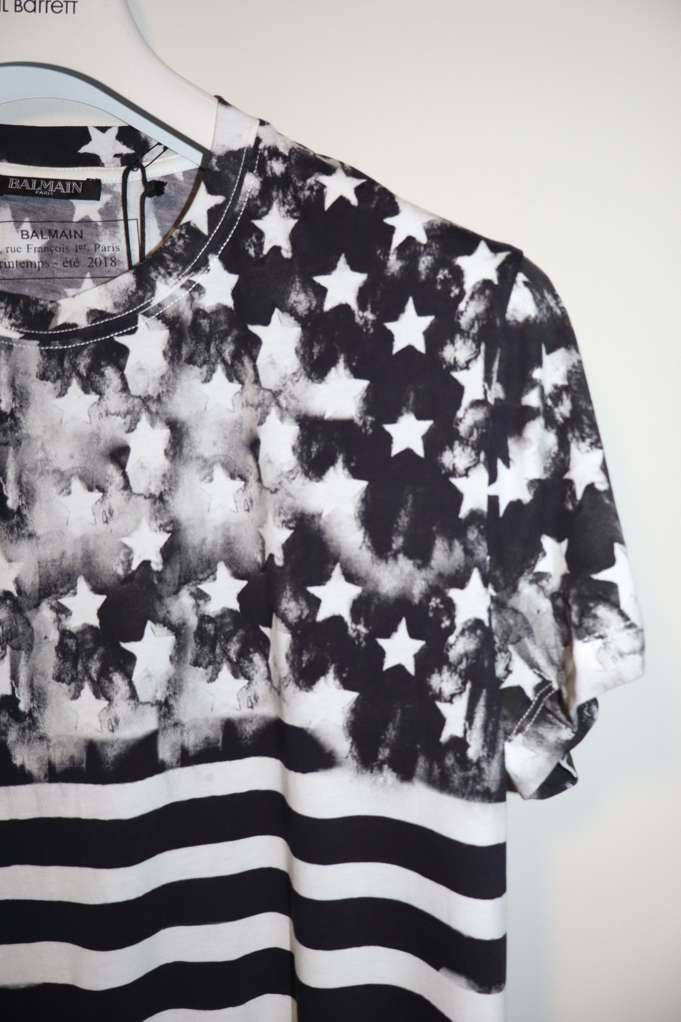 Balmain stars and stripes t-shirt Size US M / EU 48-50 / 2 - 2 Thumbnail