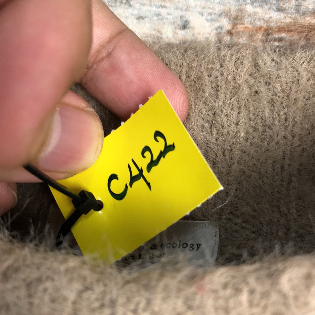 Homespun Knitwear DL Earth Music Econology fur shaggy Mohair Knitwear #C422 Size S / US 4 / IT 40 - 10 Thumbnail