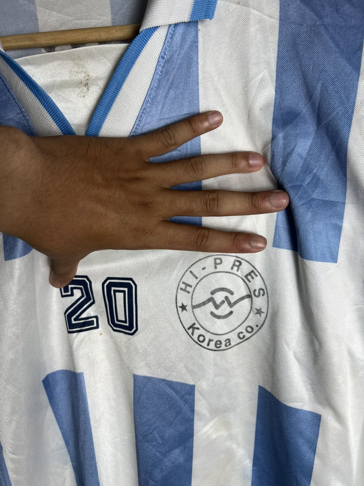 Vintage Vintage Soccer Jersey Retro Collar Argentina Colourway Size US M / EU 48-50 / 2 - 3 Thumbnail