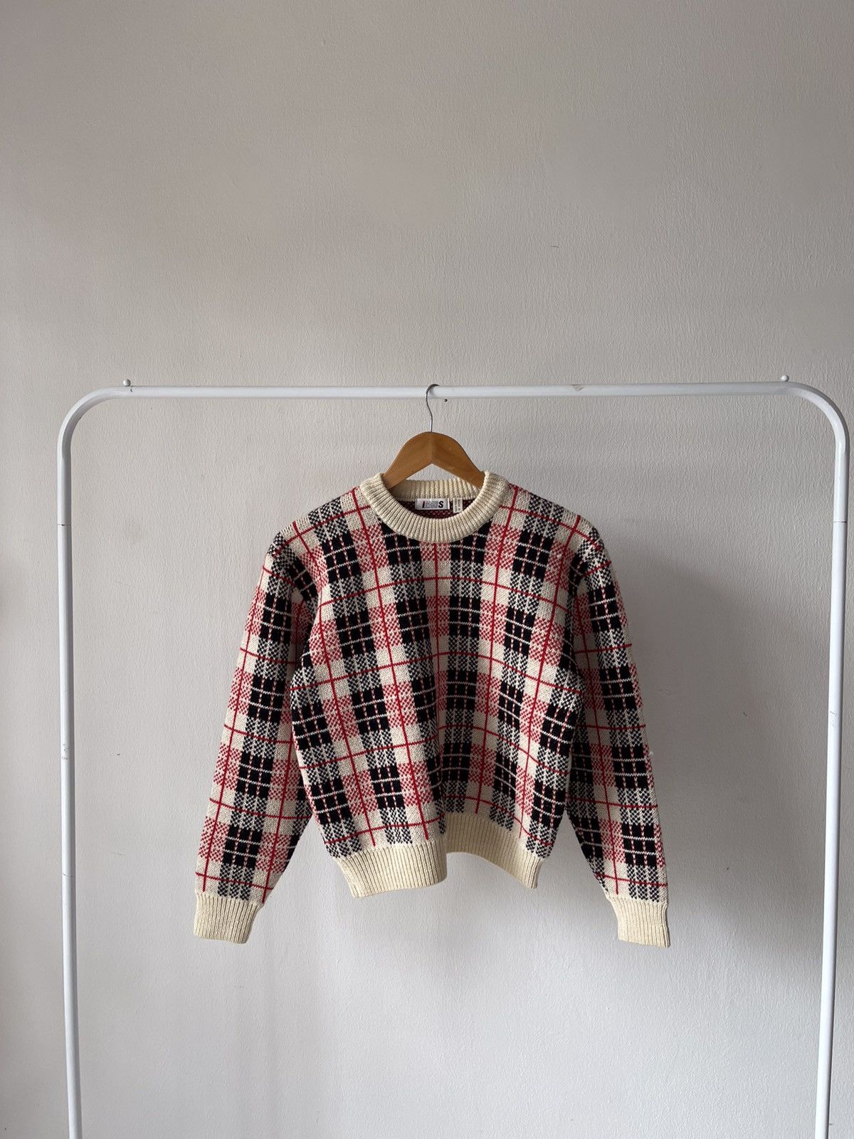 Issey Miyake 80s Issey Miyake Wool Plaid Knitwear A1 Size US S / EU 44-46 / 1 - 5 Thumbnail