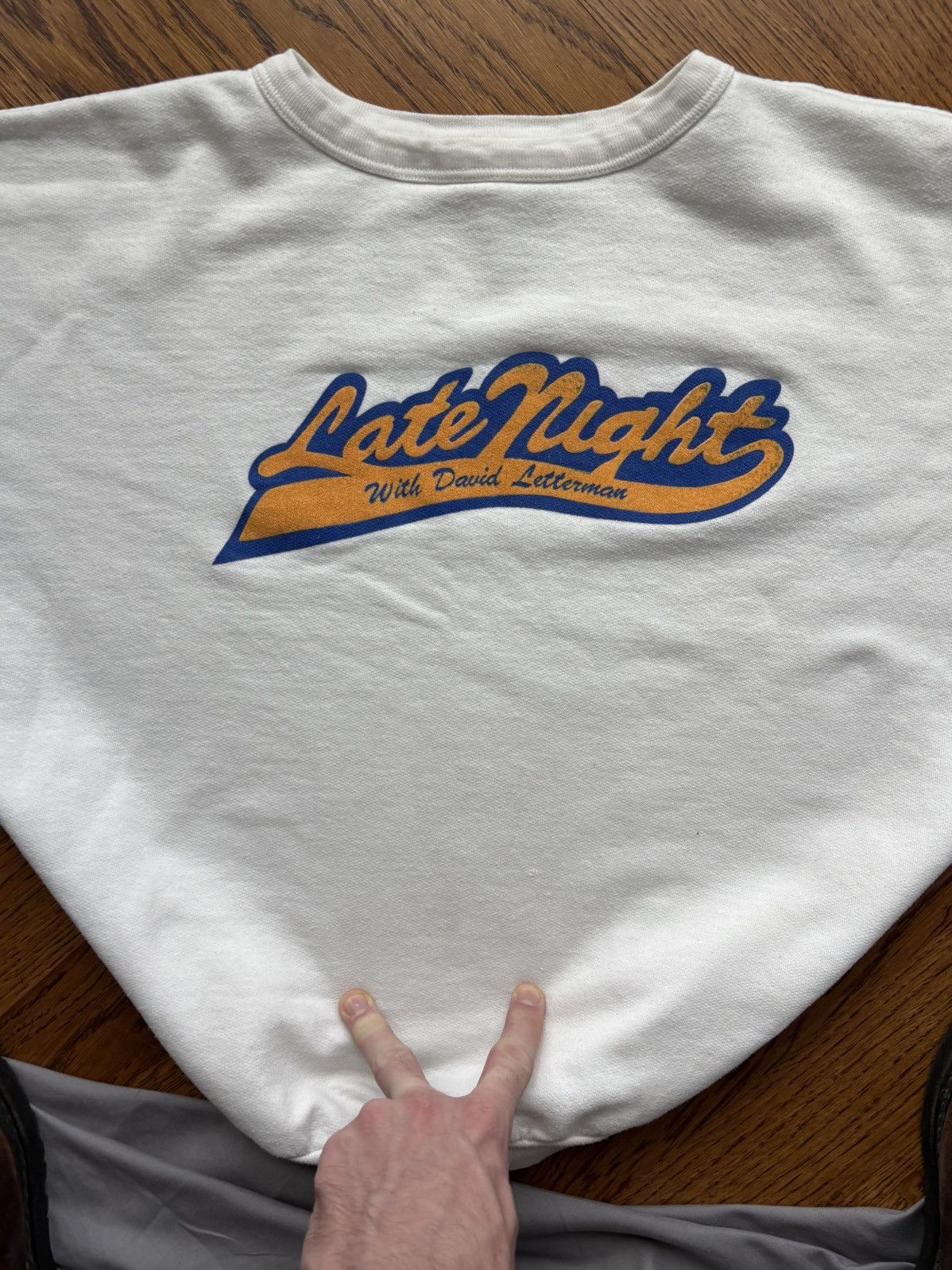 Vintage 1980s Late Nights with David Letterman Vintage Raglan Crewne Size US S / EU 44-46 / 1 - 4 Thumbnail