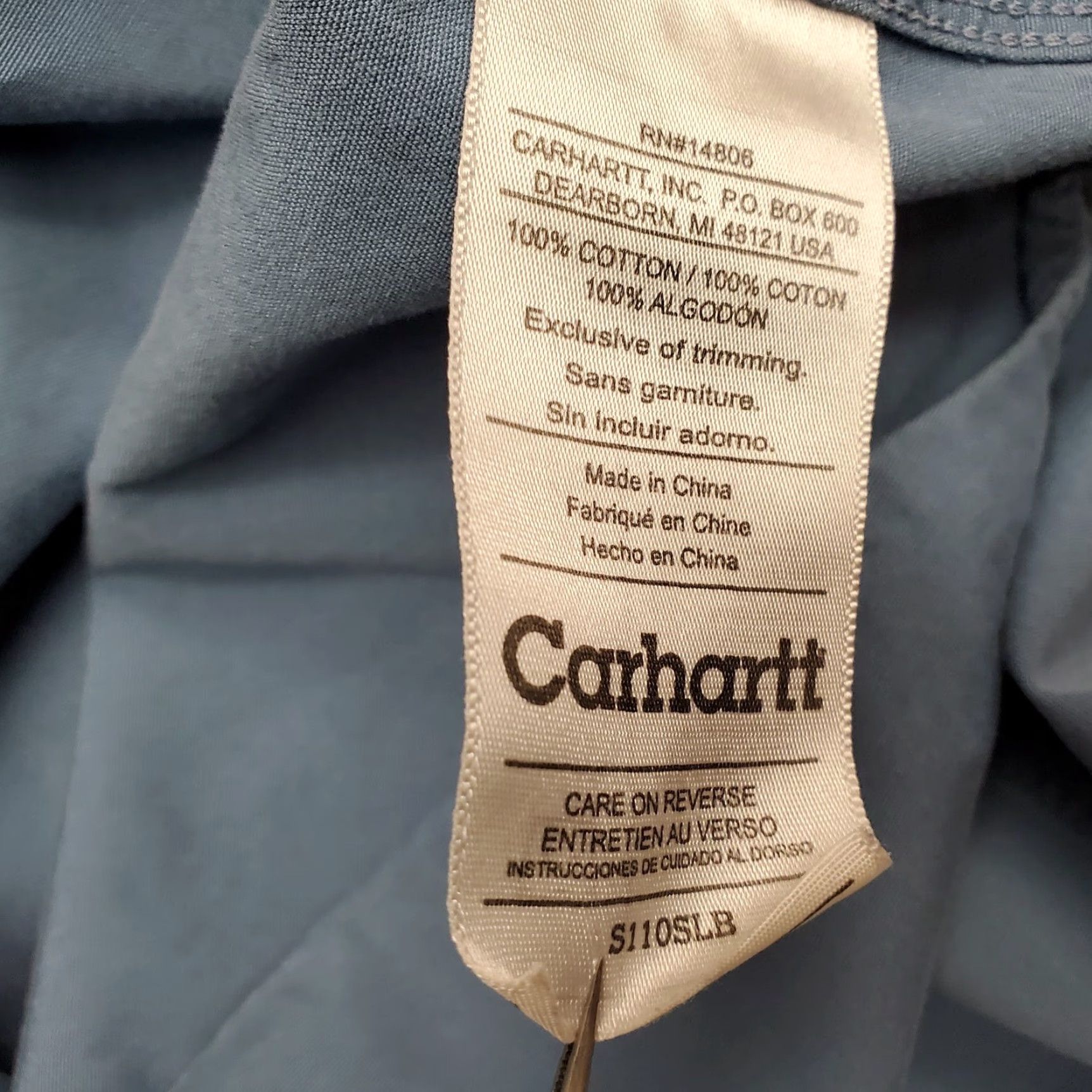 Carhartt Carhartt Shirt Mens XL Blue Button-Up Short Sleeve Work Chore 100% Cotton Casual Size US XL / EU 56 / 4 - 7 Thumbnail
