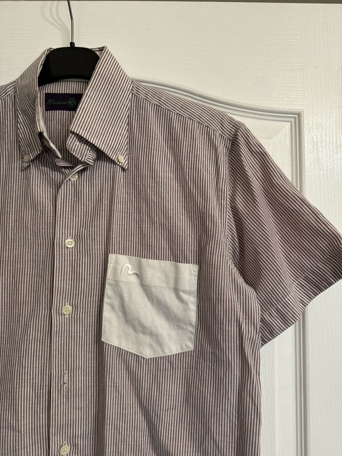 Evisu × Japanese Brand × Vintage Vintage Evisu Deluxe Shirt Short Sleeve Japanese Streetwear Size US L / EU 52-54 / 3 - 7 Thumbnail