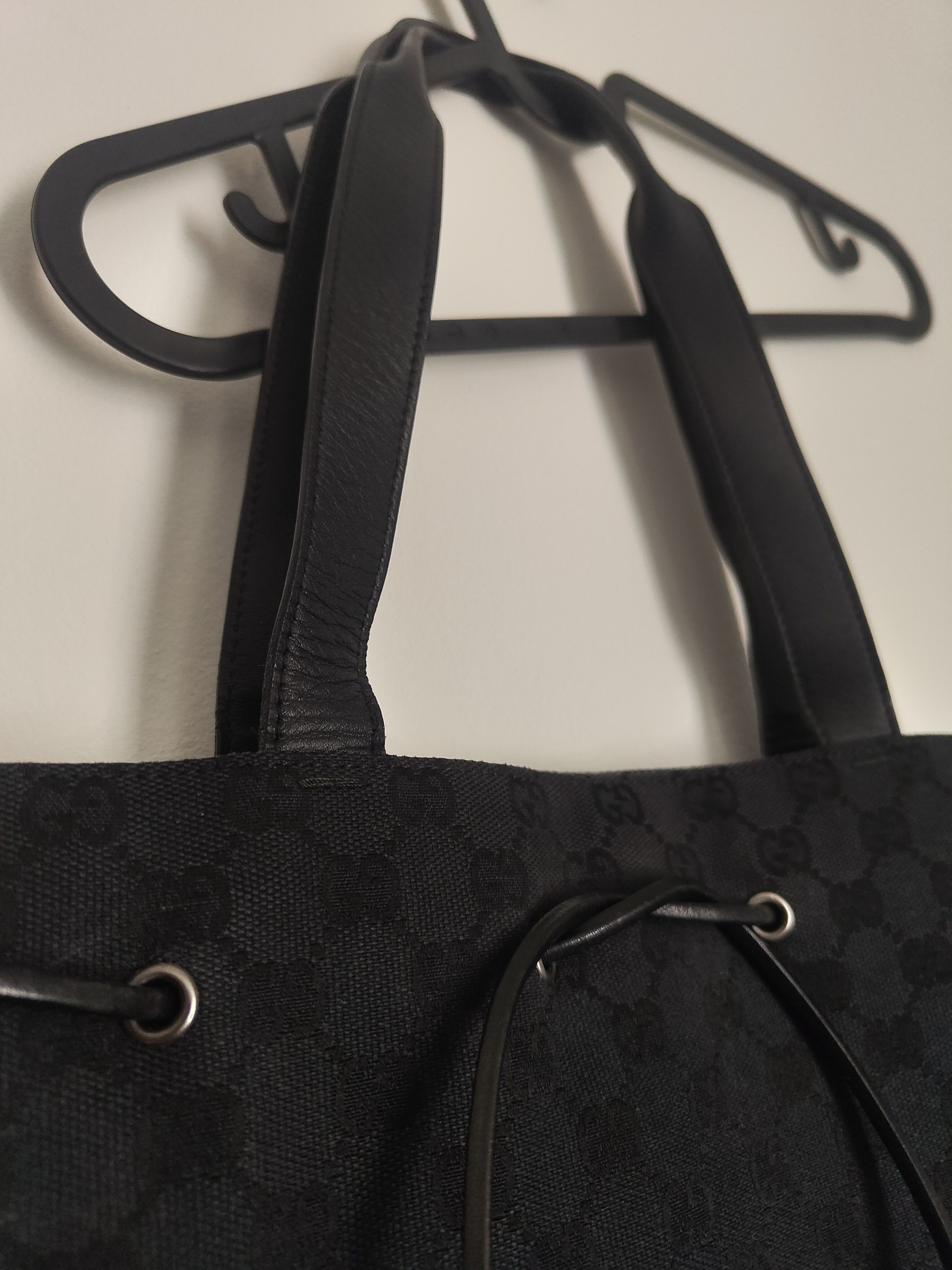 Gucci Vintage 00s Gucci Black GG Canvas Tote Bag Size ONE SIZE - 3 Thumbnail