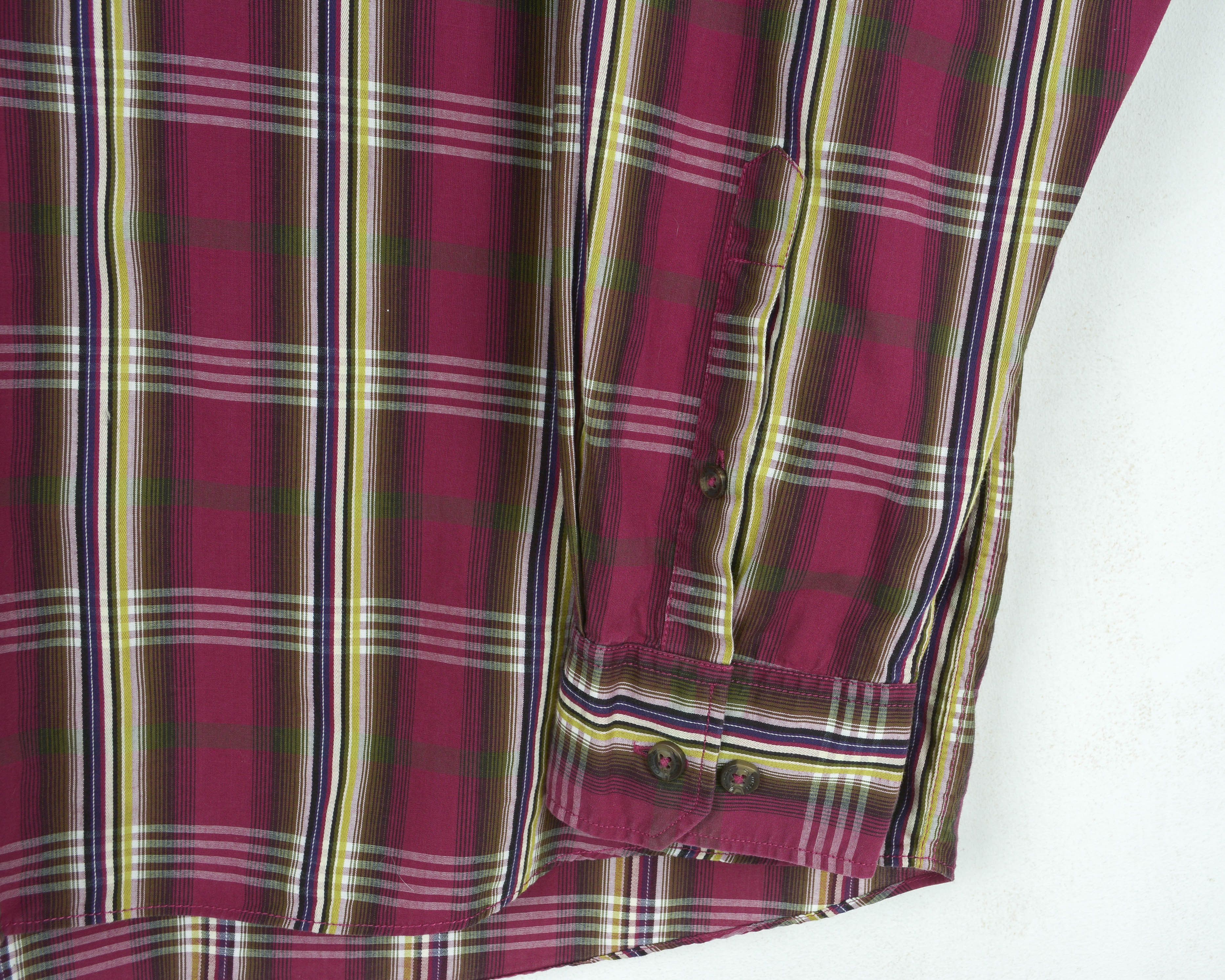 camel active Cotton Shirt 2XL Long Sleeve Check Plaid Pink Button Up Size US XXL / EU 58 / 5 - 5 Thumbnail