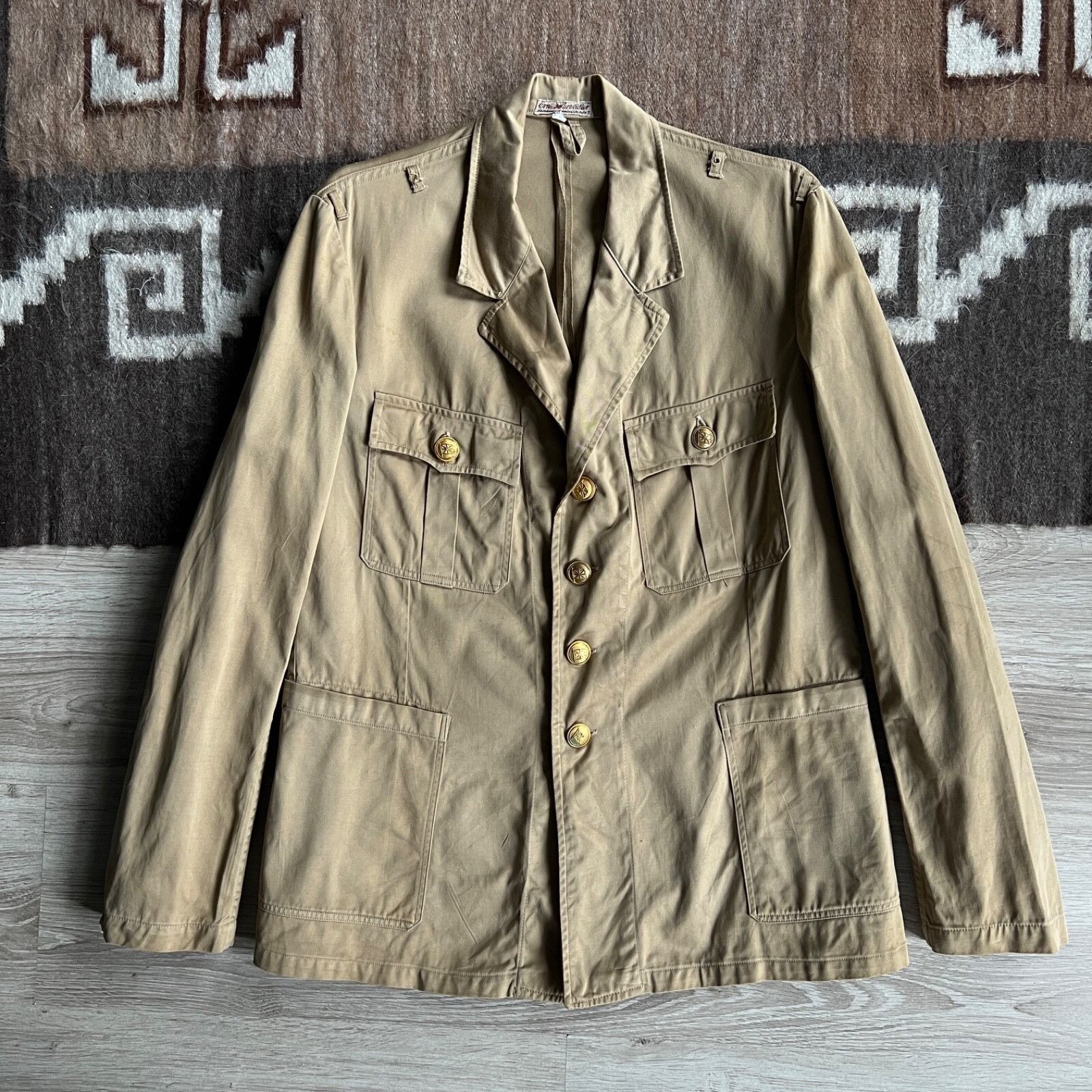 Vintage Ernst Brendler 60s Vintage German Military Jacket 8664AC Size US L / EU 52-54 / 3 - 2 Thumbnail