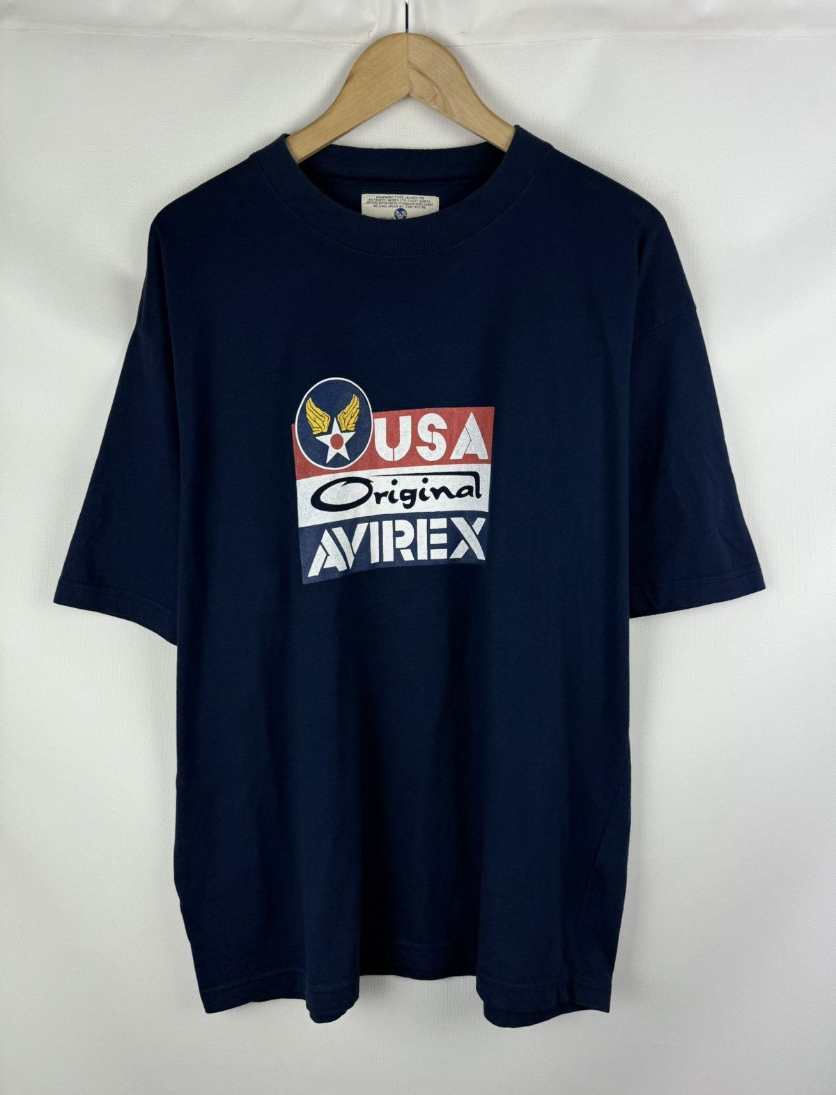 Avirex Avirex USA Big Logo Short Sleeve Vintage Flight T Shirt Size US XL / EU 56 / 4 - 1 Thumbnail