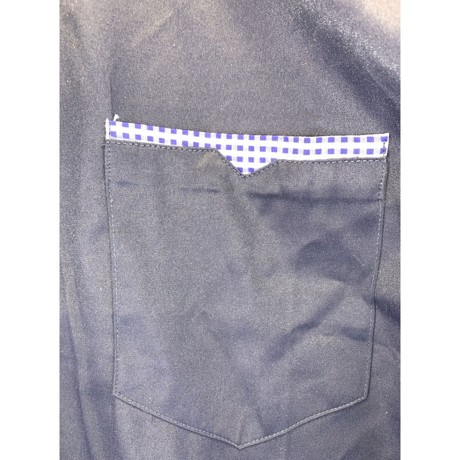 Vintage Emiqde Mens Navy Blue Slim Fit Dress Shirt XL NWT-7598 Size 46R - 5 Thumbnail