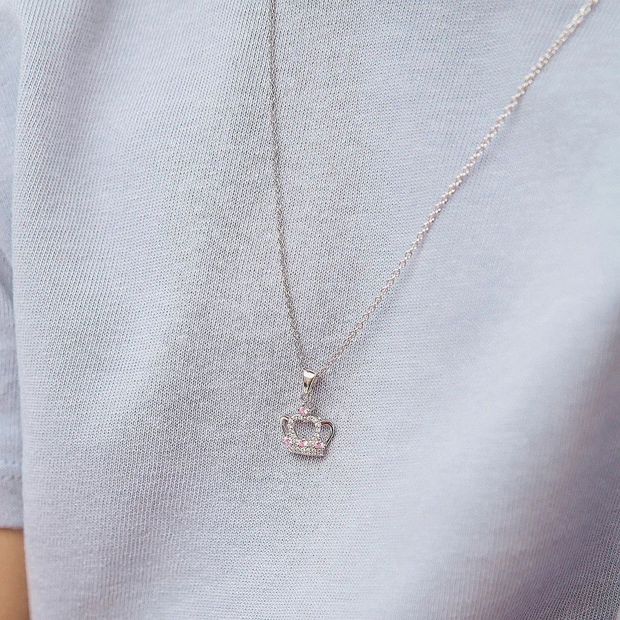 Other Queen for a Day Crown Pendant/Necklace - Sterling Silver Size ONE SIZE - 3 Thumbnail