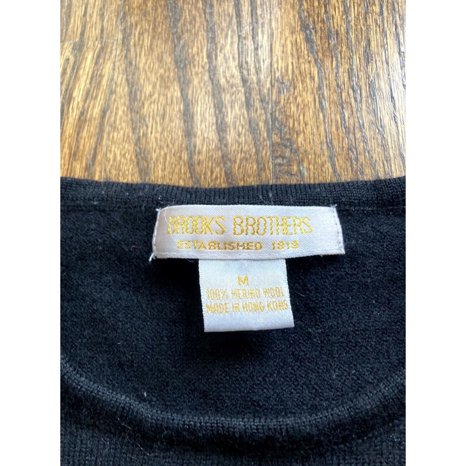 Brooks Brothers VINTAGE Brooks Brothers Sweater Women Medium Regular Black Wool Merino Preppy Pullover Long Sleeve Casual 100% M Size M / US 6-8 / IT 42-44 - 4 Thumbnail