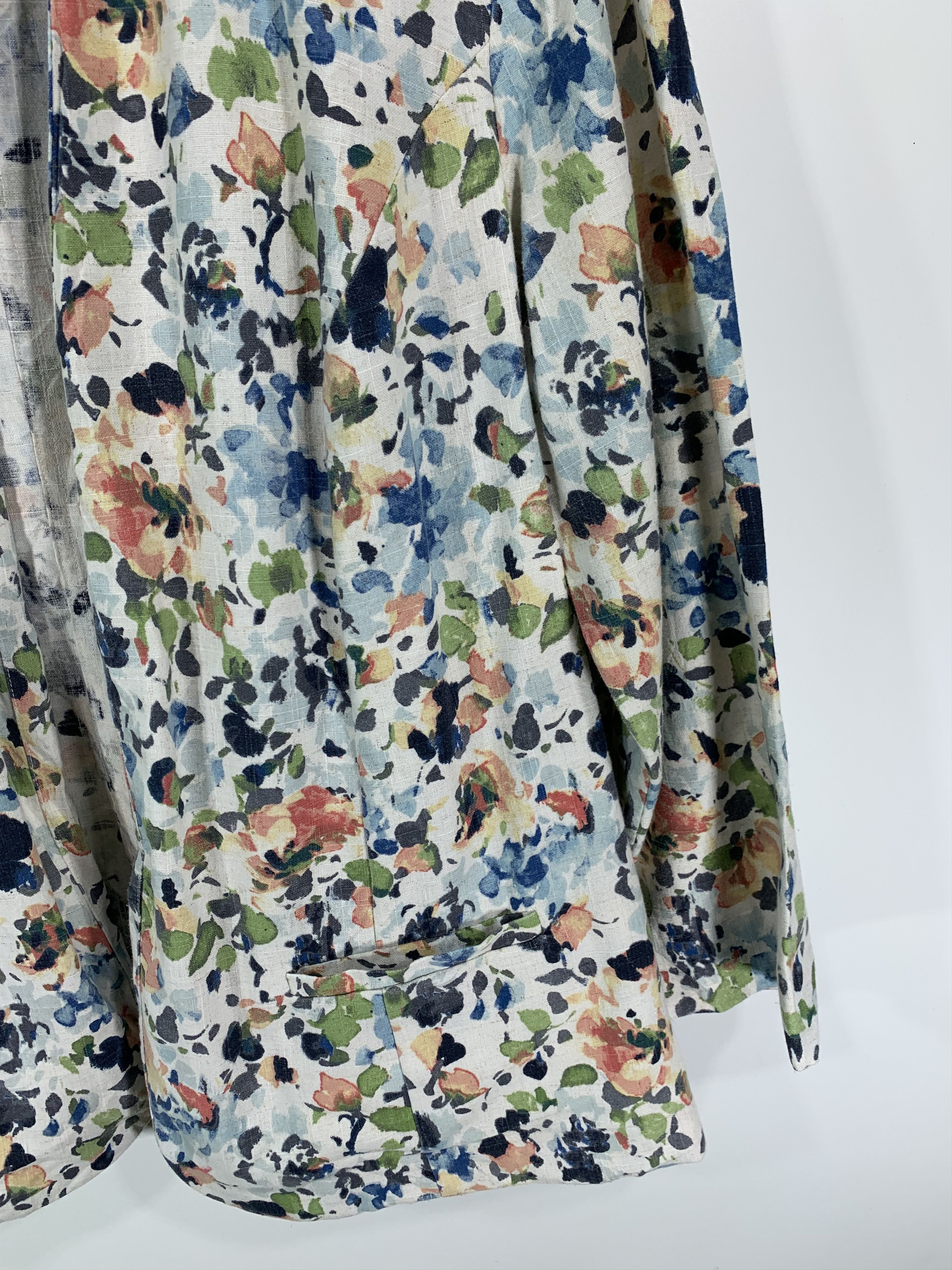 Designer × Vintage Vintage Saghabor Woman Floral Cardigan Linen Size US M / EU 48-50 / 2 - 2 Thumbnail