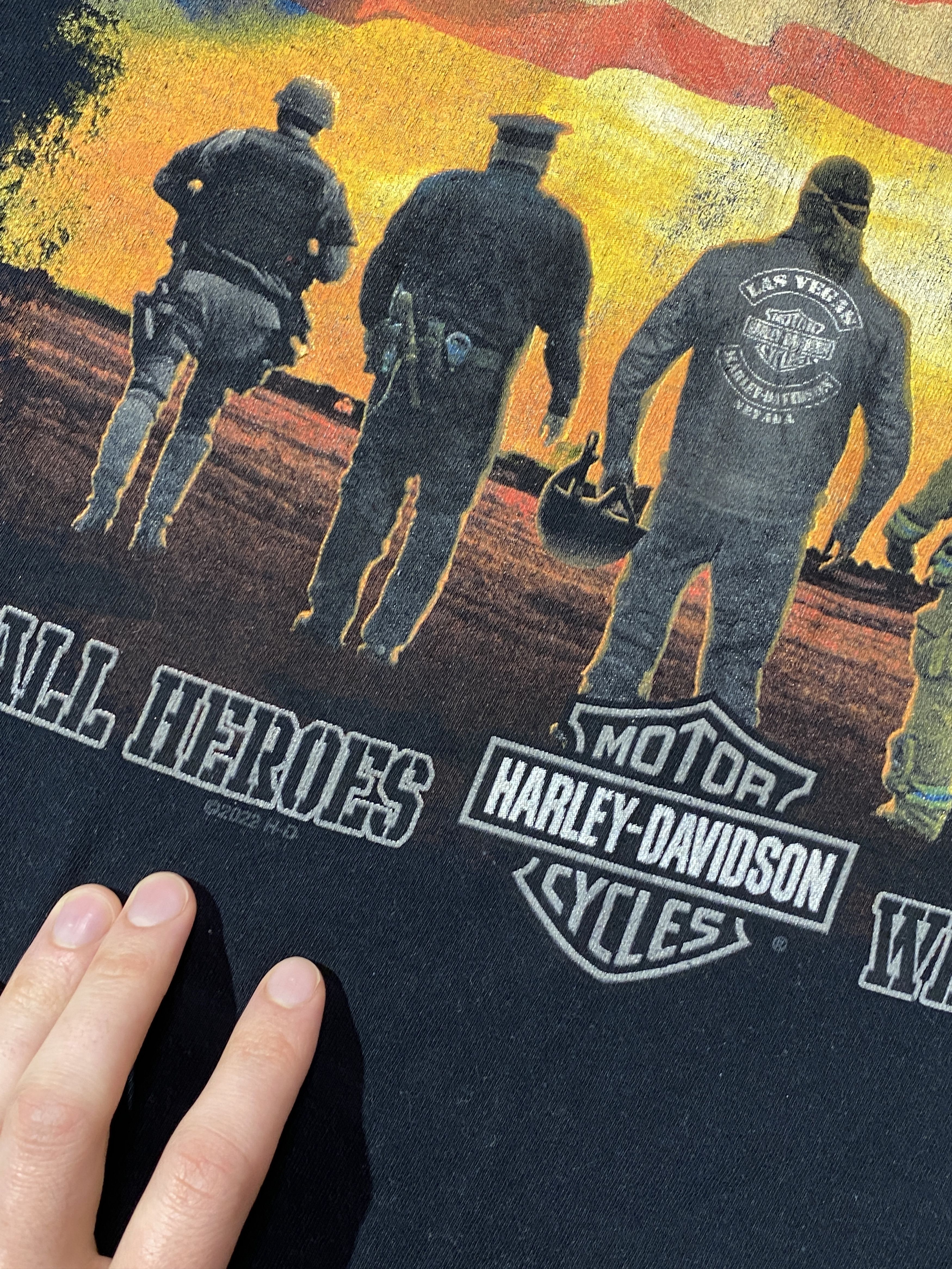 Harley Davidson Harley Davidson "American Hero" Big Logo T-shirt Size US XL / EU 56 / 4 - 3 Thumbnail