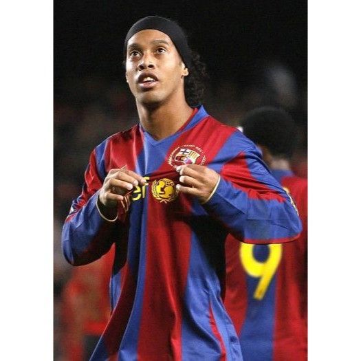 Nike Ronaldinho Barcelona 2007 2008 Long Sleeve Soccer Jersey M Size US M / EU 48-50 / 2 - 8 Thumbnail