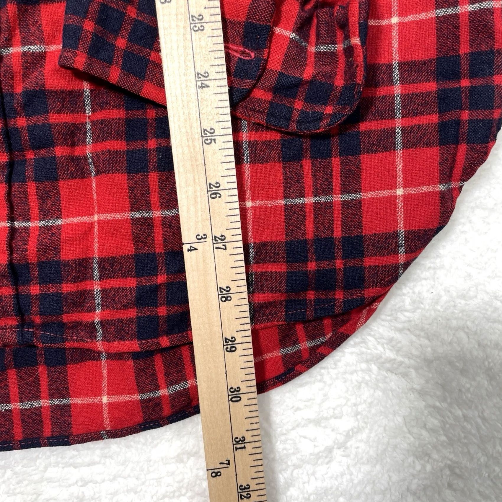 Pendleton VINTAGE Pendleton Shirt Mens Medium 16 1/8 Red Flannel Tartan Plaid Wool Button-Up Button-Down Outdoor Retro USA Mens Size US L / EU 52-54 / 3 - 6 Thumbnail