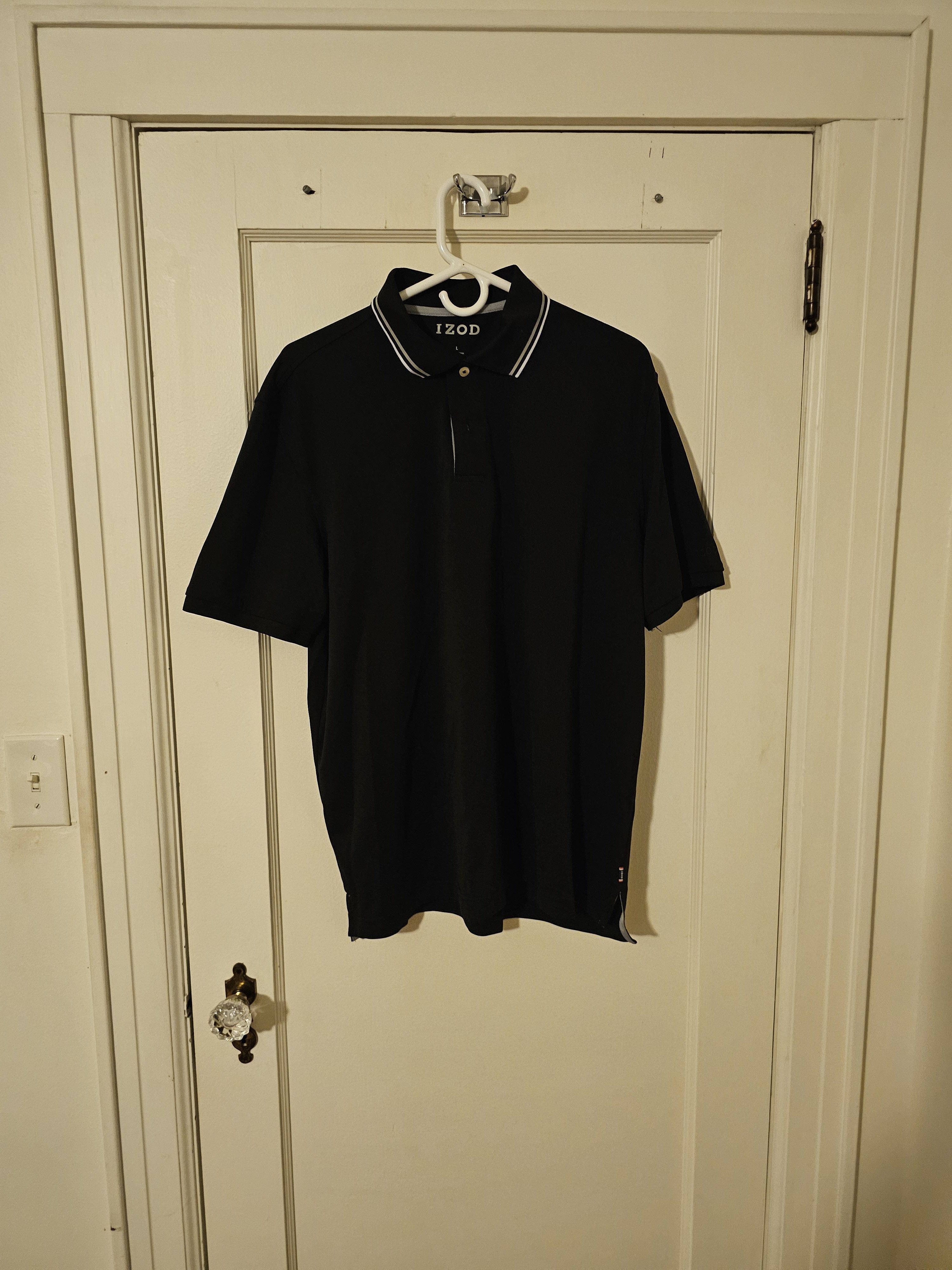 Izod IZOD men's half button short sleeve black Size US L / EU 52-54 / 3 - 1 Thumbnail