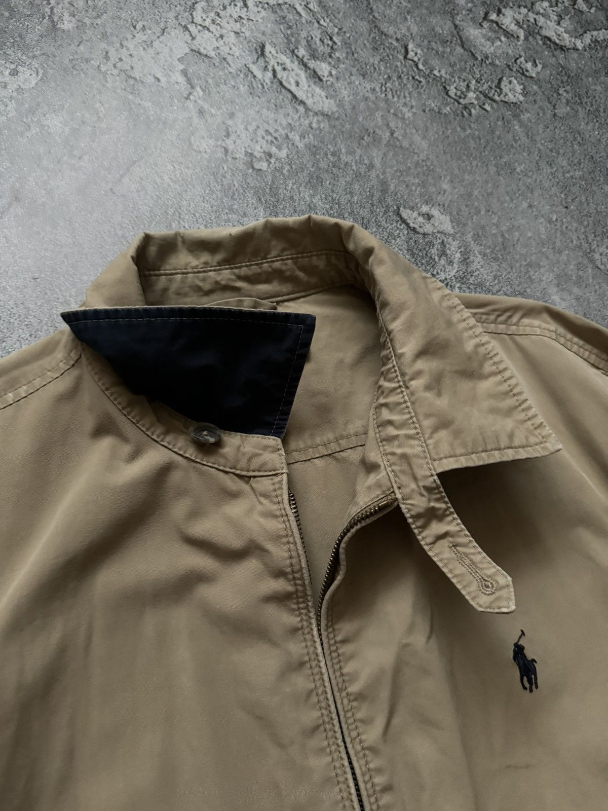Polo Ralph Lauren × Ralph Lauren × Vintage Polo Ralph Lauren L beige distressed jacket bomber light Size US L / EU 52-54 / 3 - 15 Thumbnail