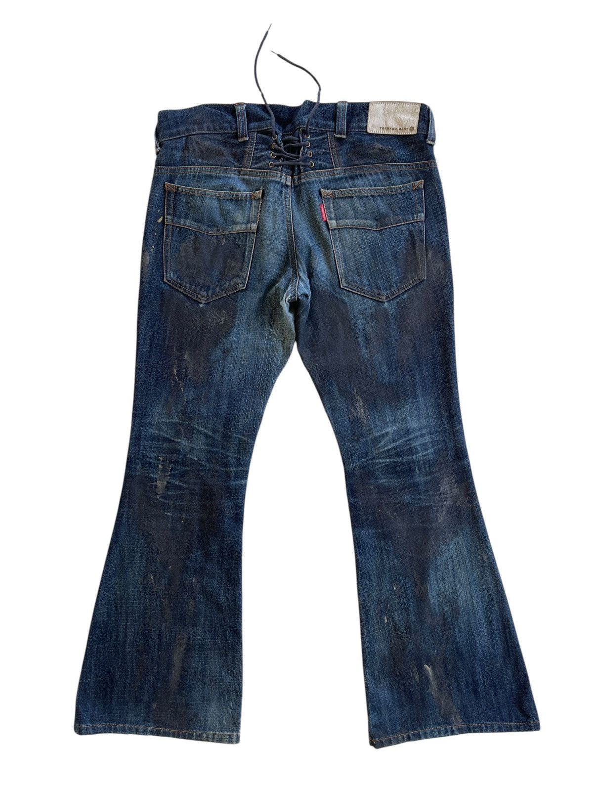 Tornado Mart Tornado Mart Flare Waxed Jeans Size US 33 - 3 Thumbnail